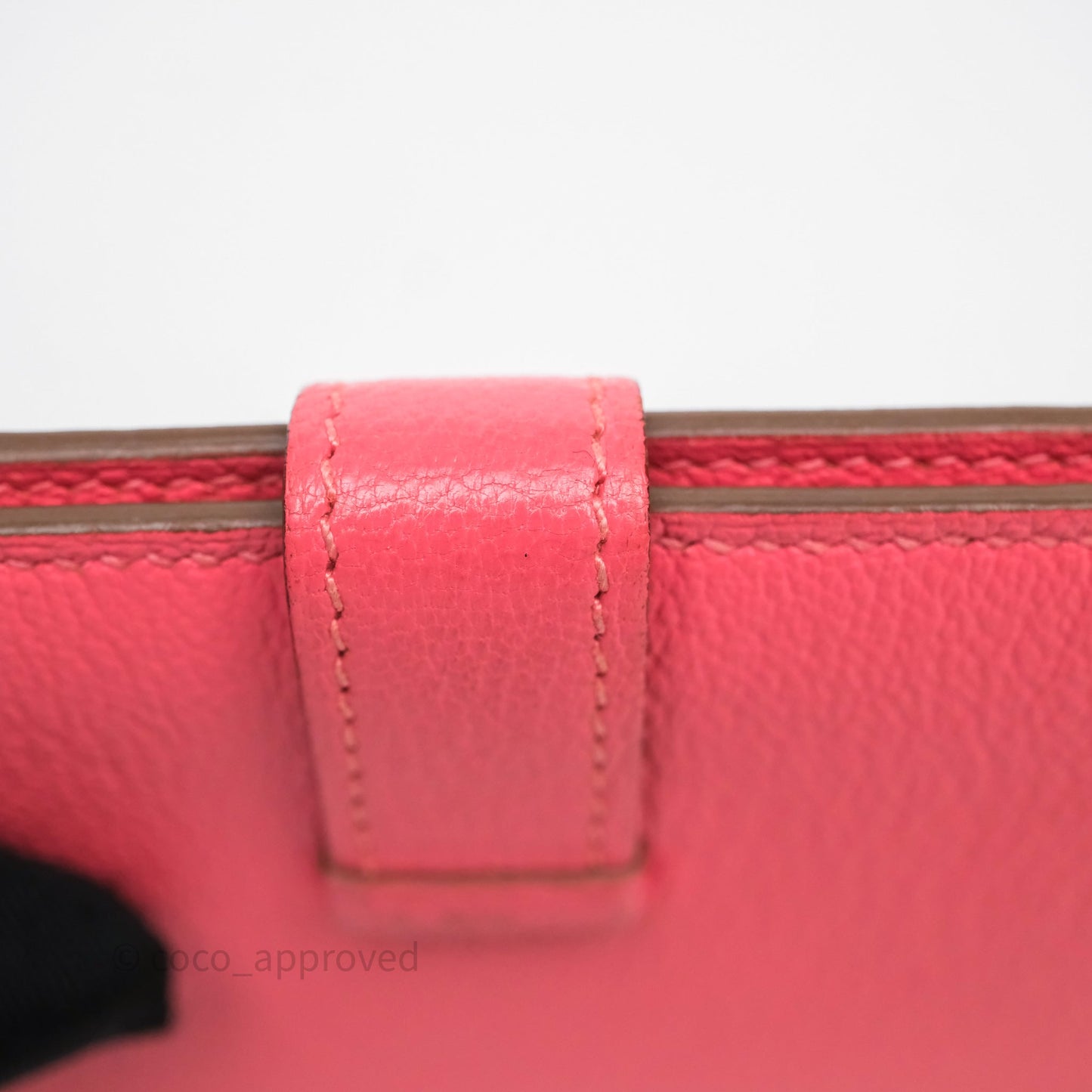 Hermès Bearn Mini Wallet Rose Lipstick U5 Chevre Mysore Gold Hardware