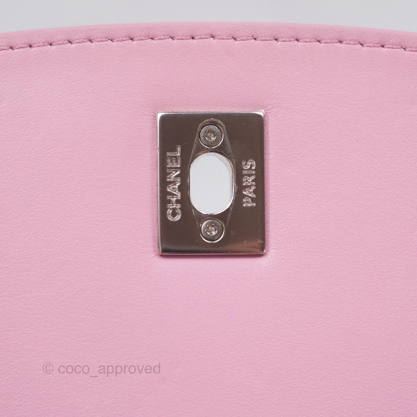 Chanel Stitched Ring My Bag Flap Crossbody Pink Calfskin Silver Hardware