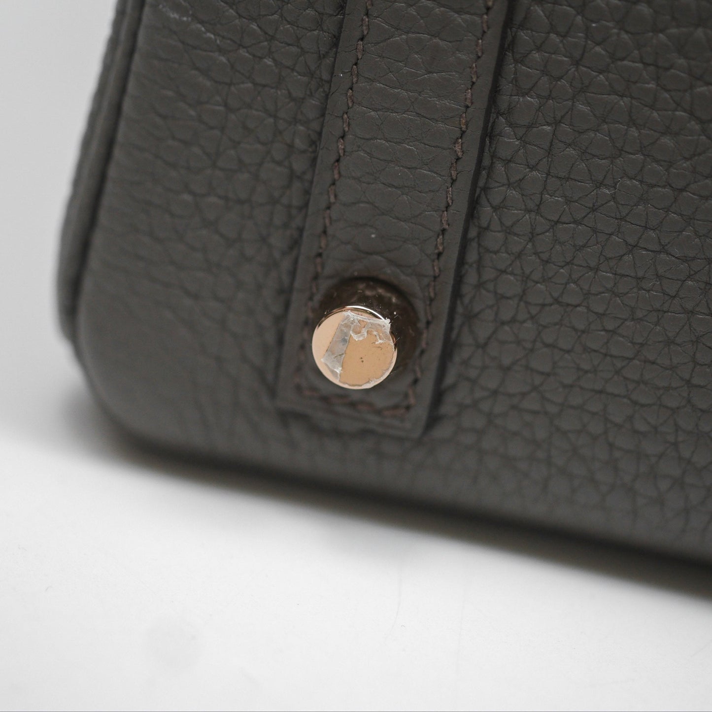 Hermès Birkin 25 Retourne Etain 8F Togo Rose Gold Hardware