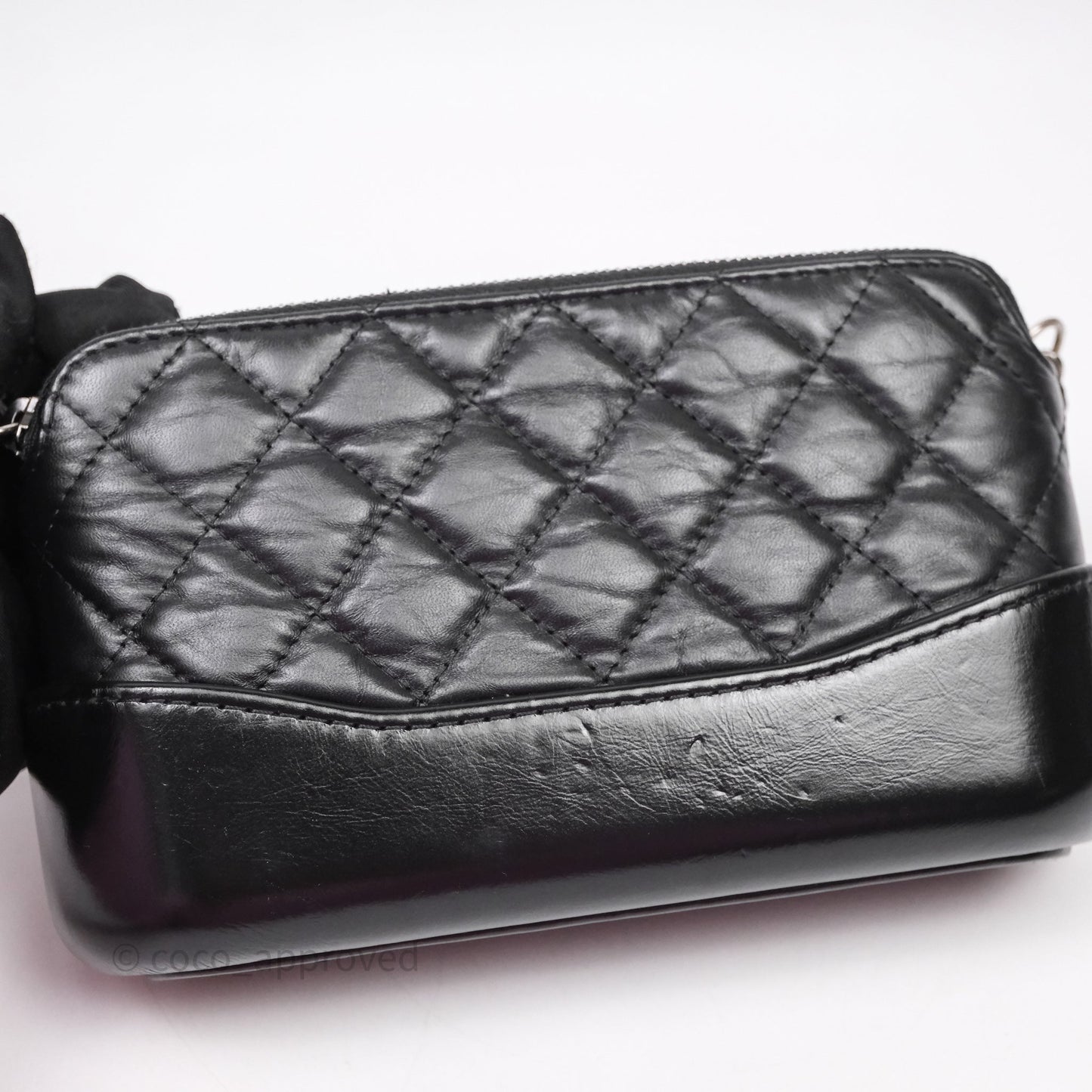Chanel Gabrielle Clutch With Chain Aged Calfskin Black Mixed Hardware