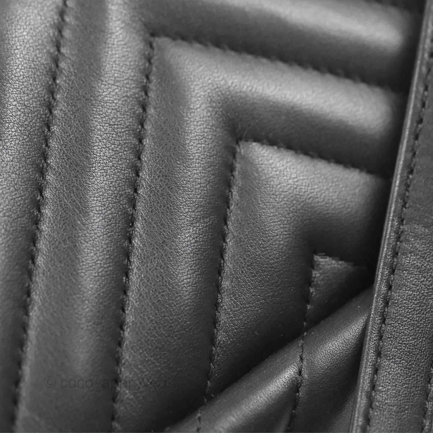Chanel Medium Chevron Urban Spirit Backpack Black Calfskin Silver Hardware