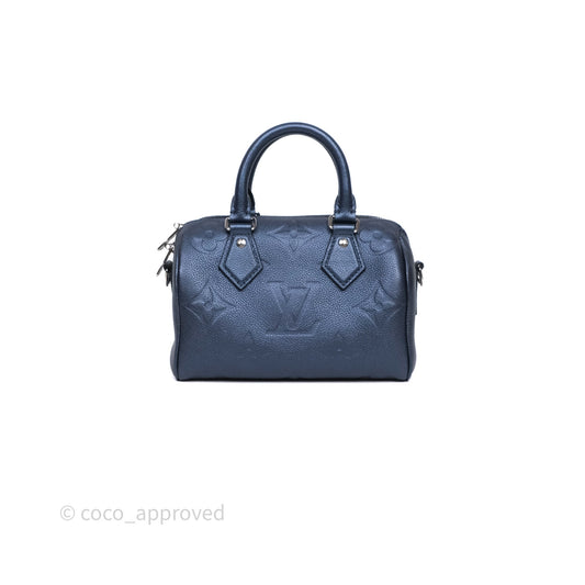 Louis Vuitton Speedy Bandoulière 20 Monogram Empreinte Navy
