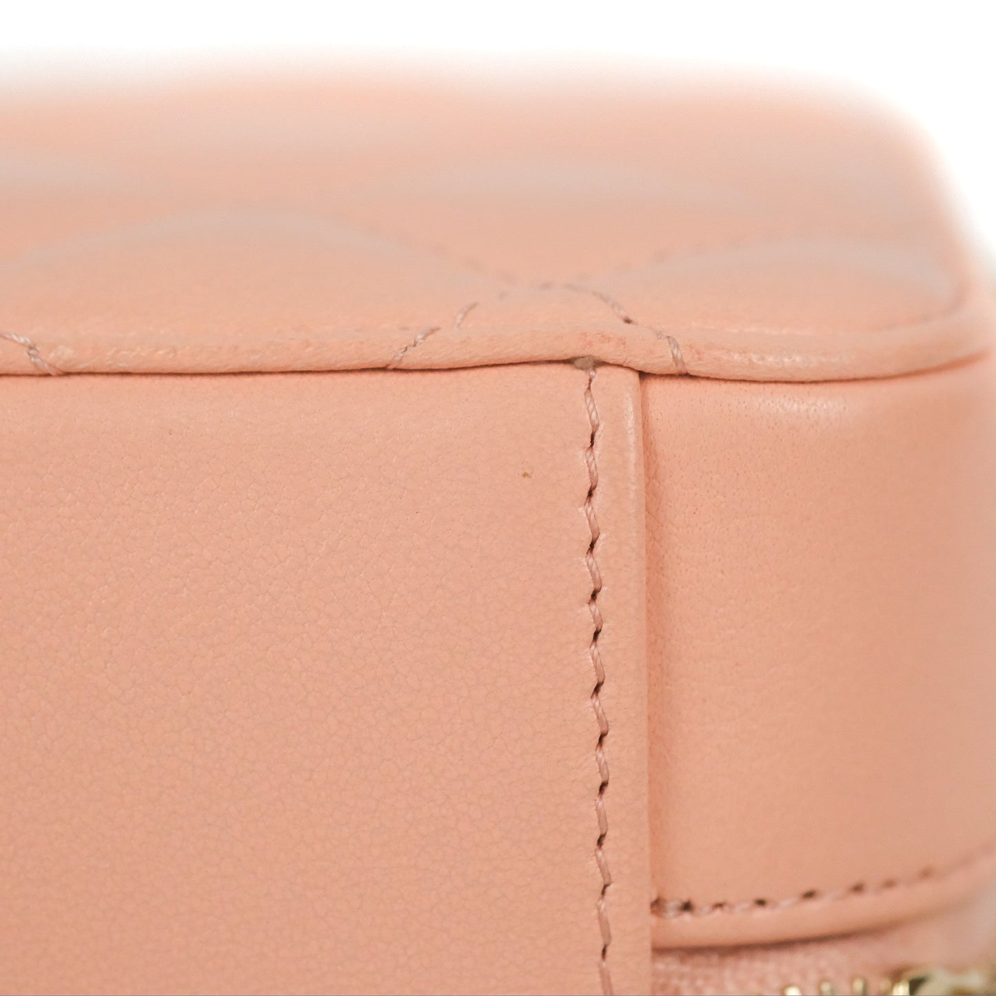 Chanel Mini Pearl Crush Quilted Camera Case Orange Blair Lambskin Aged Gold Hardware