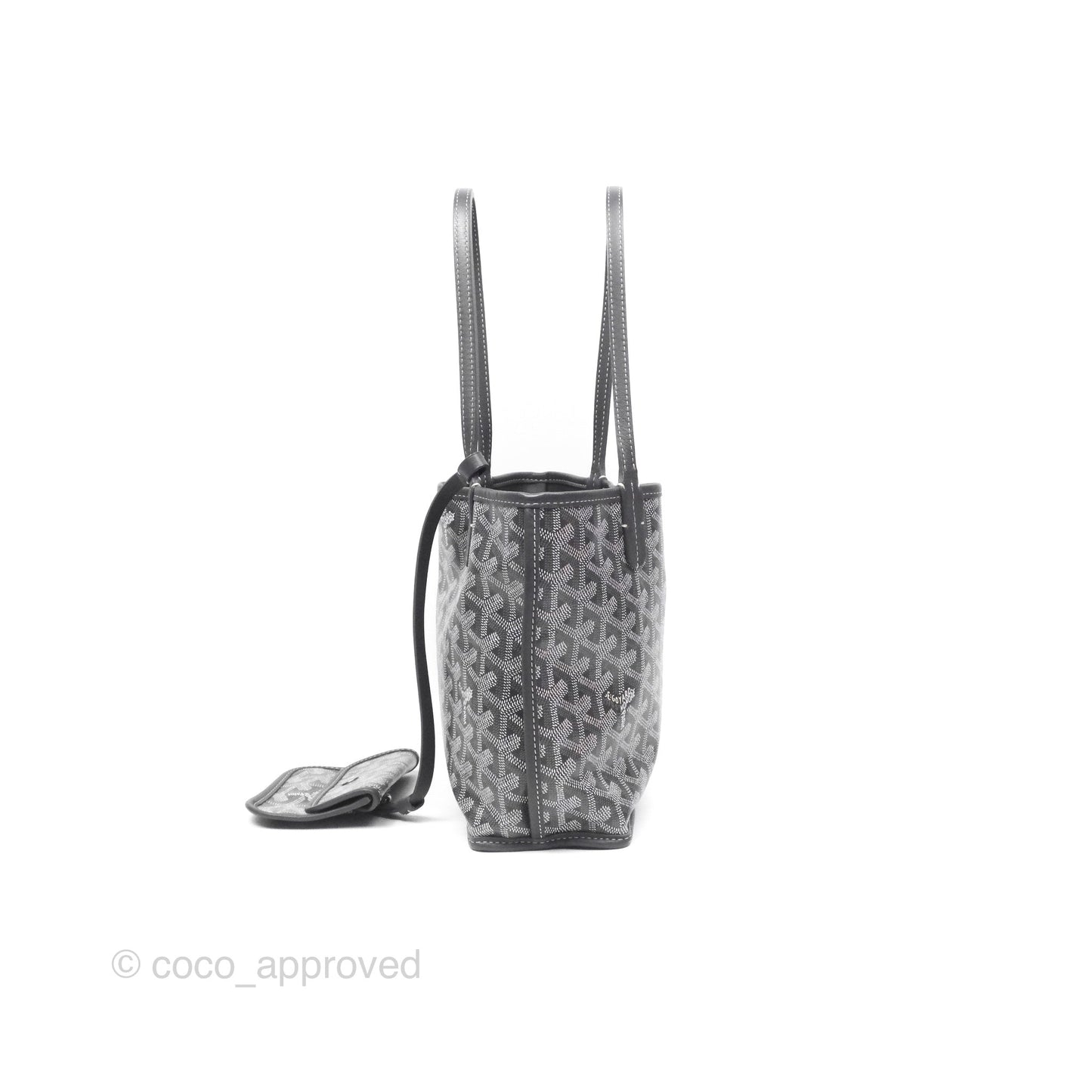 Goyard Anjou Mini Bag Goyardine Canvas Grey