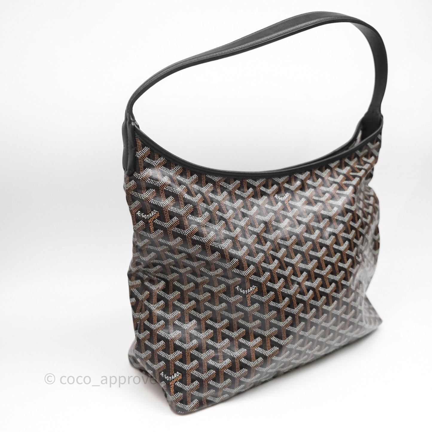 Goyard Bohème Hobo Bag Black Goyardine Canvas
