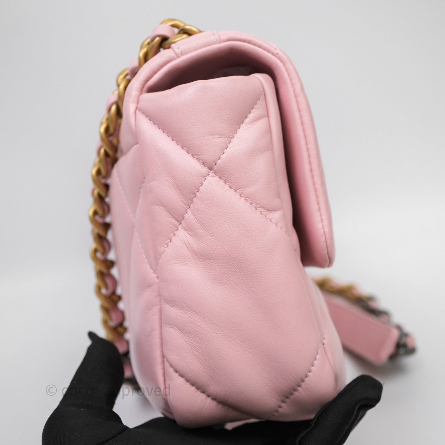 Chanel 19 Small Pink Lambskin Mixed Hardware