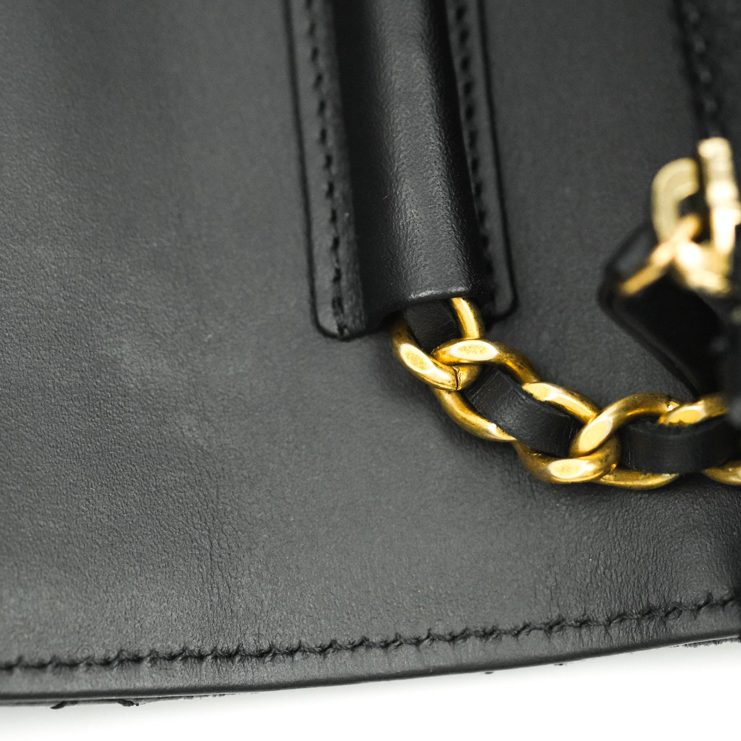 Chanel Quilted Reissue WOC Black Glazed Crumpled Calfskin Aged Gold Hardware