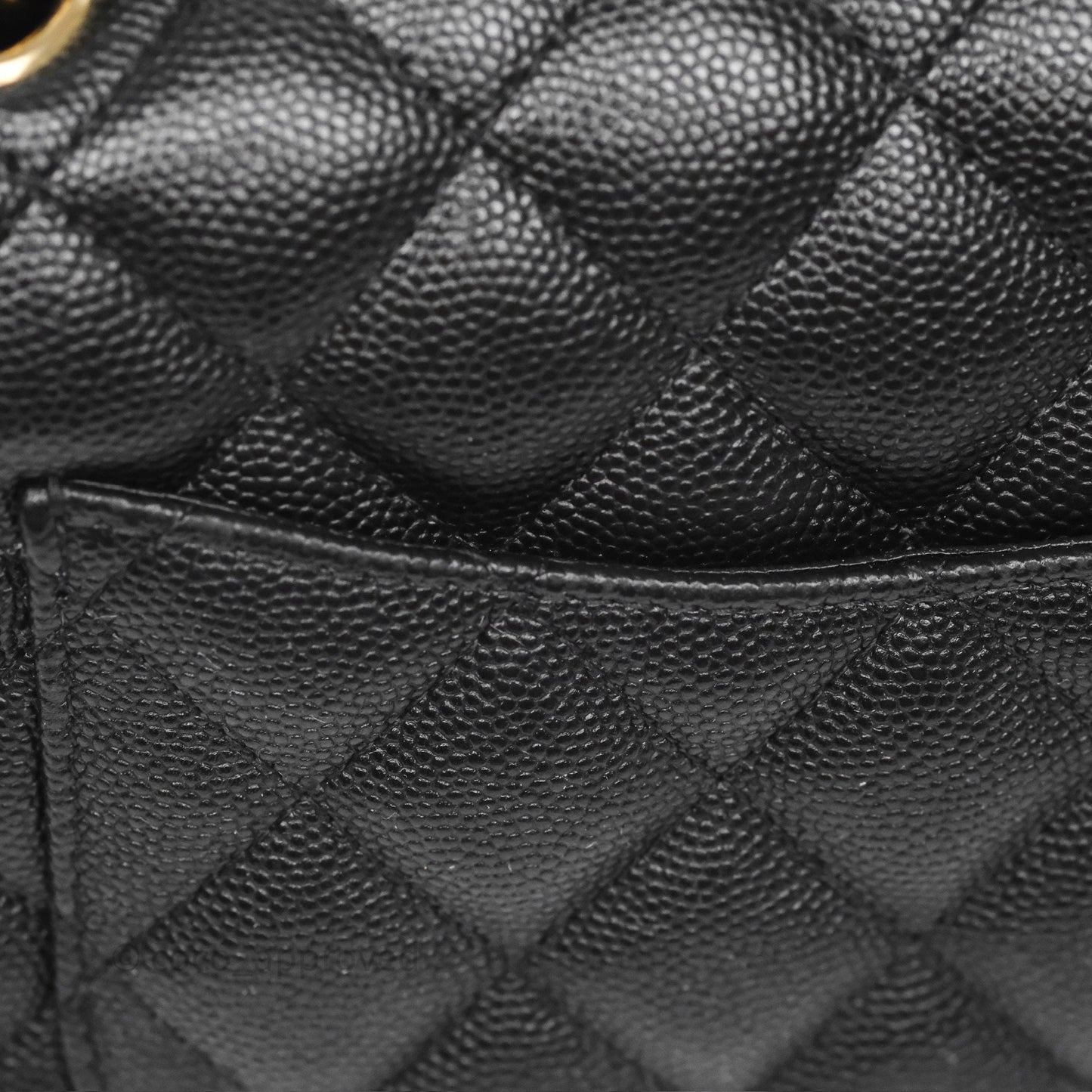Chanel Mini Rectangular Quilted Black Caviar Gold Hardware