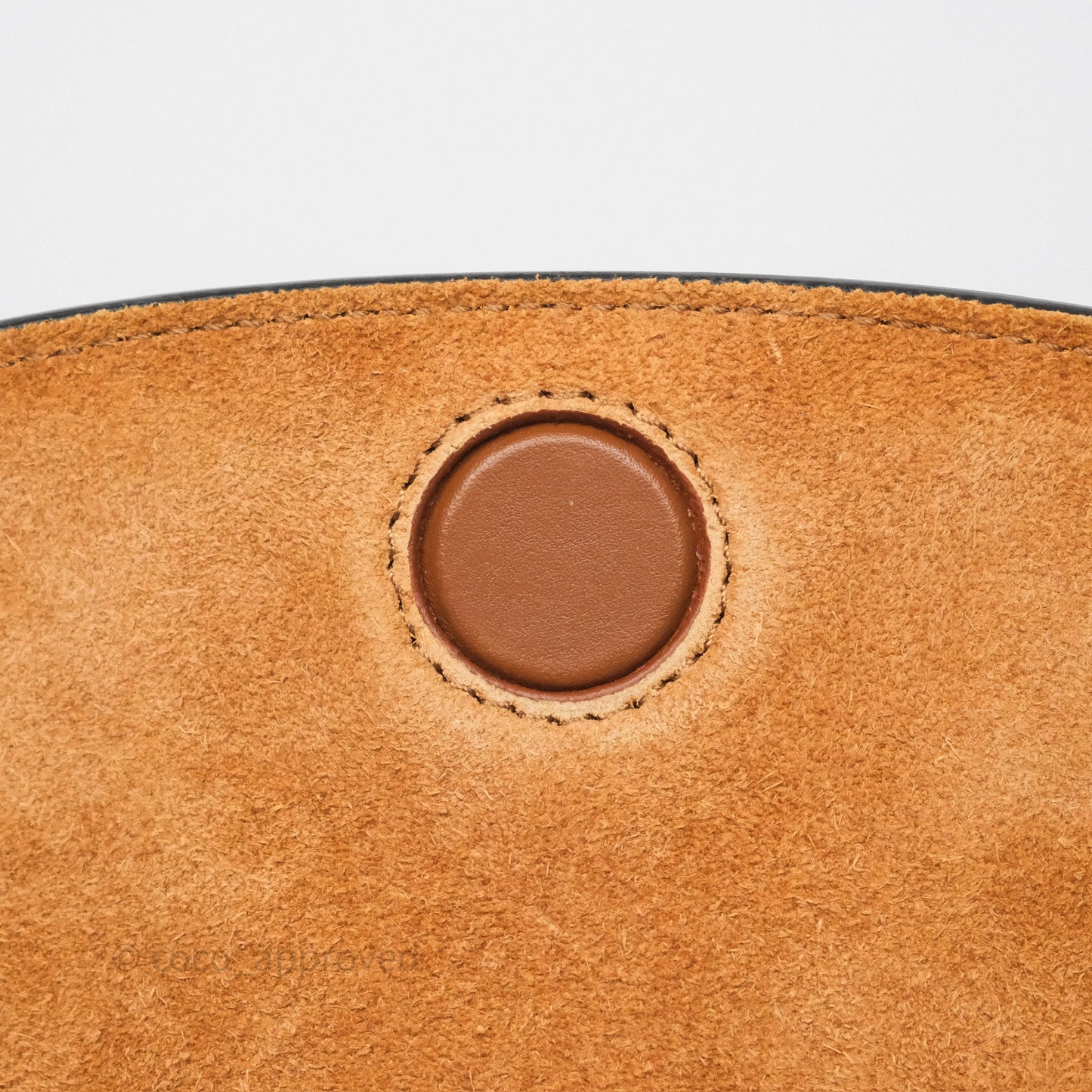 Celine Gold Studs Folco Cuir Triomphe in Smooth Calfskin Tan