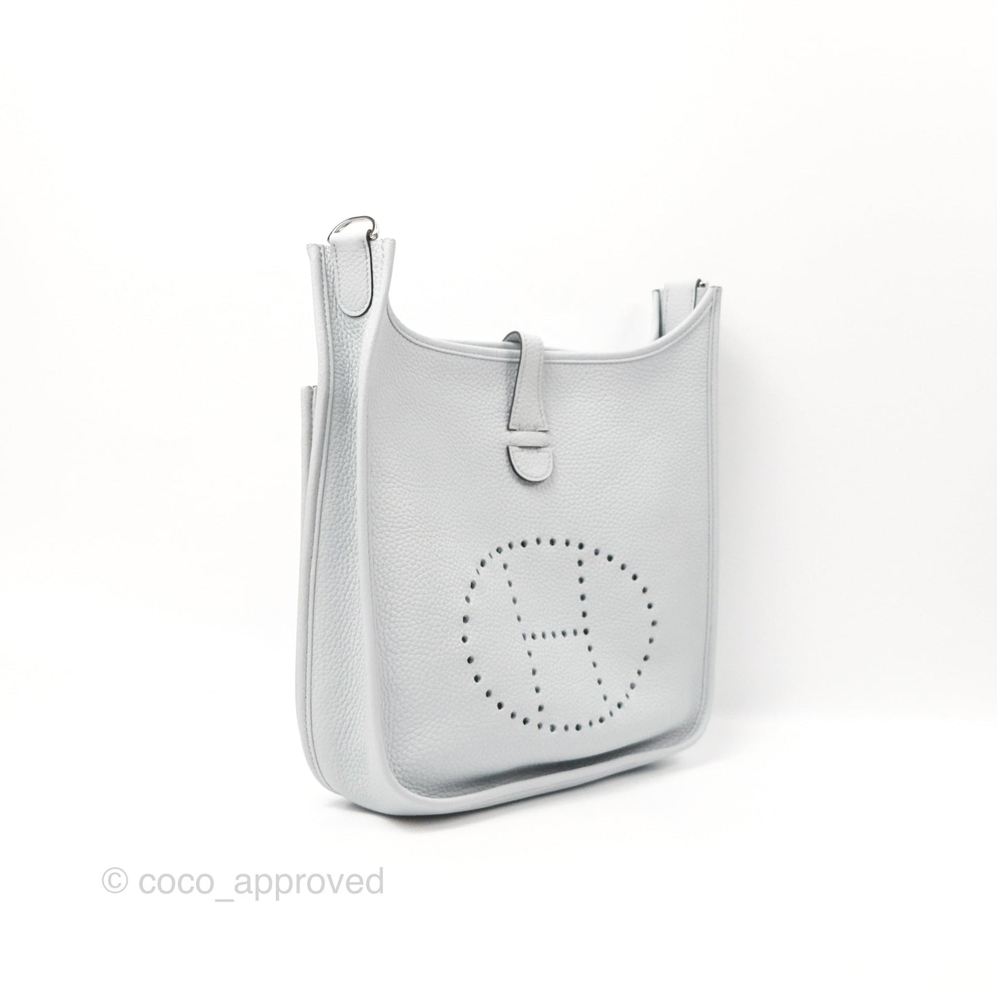 Hermes Evelyne III 29 Bleu Pale Clemence Palladium Hardware