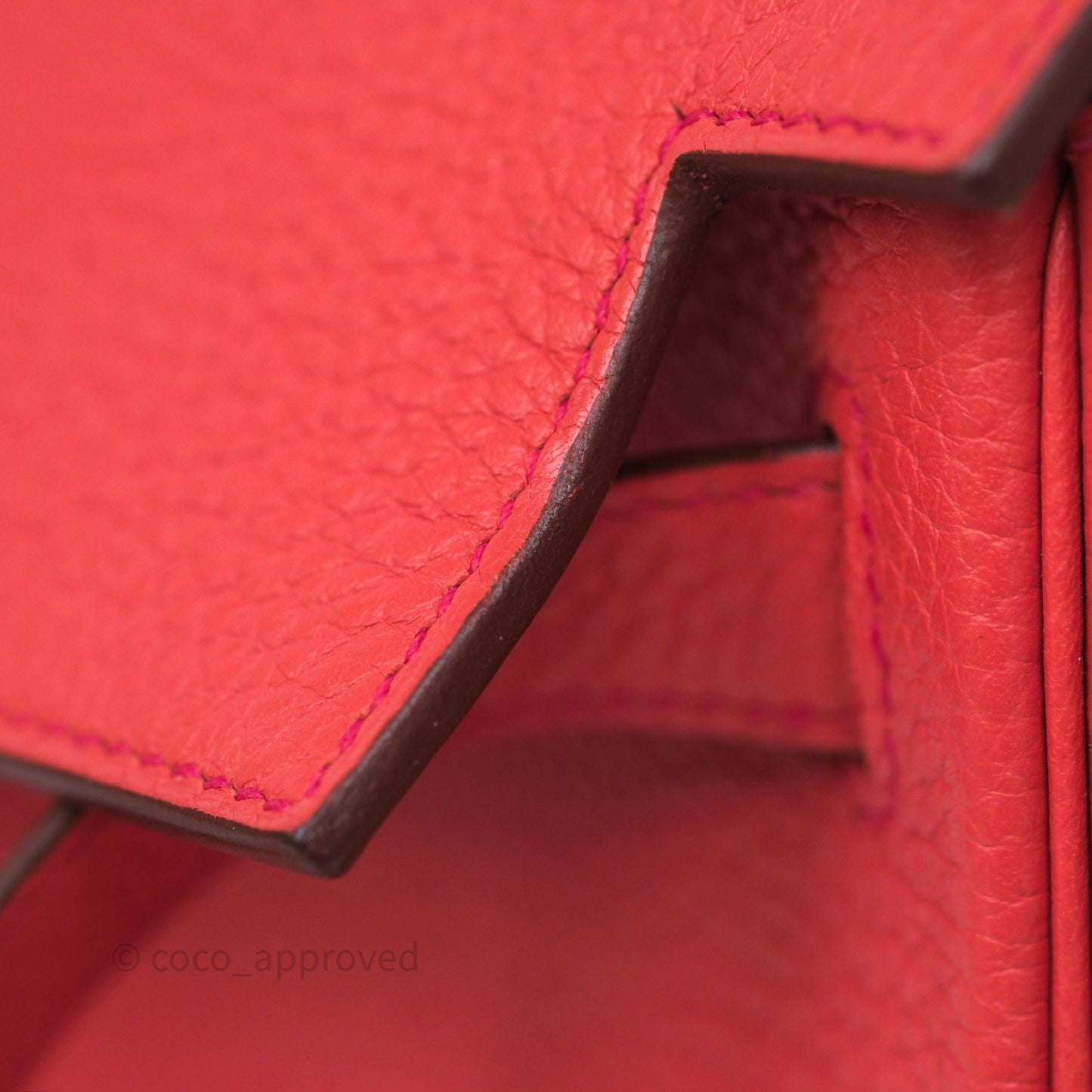 Hermès Kelly 28 Rose Jaipur Retourne Togo Gold Hardware