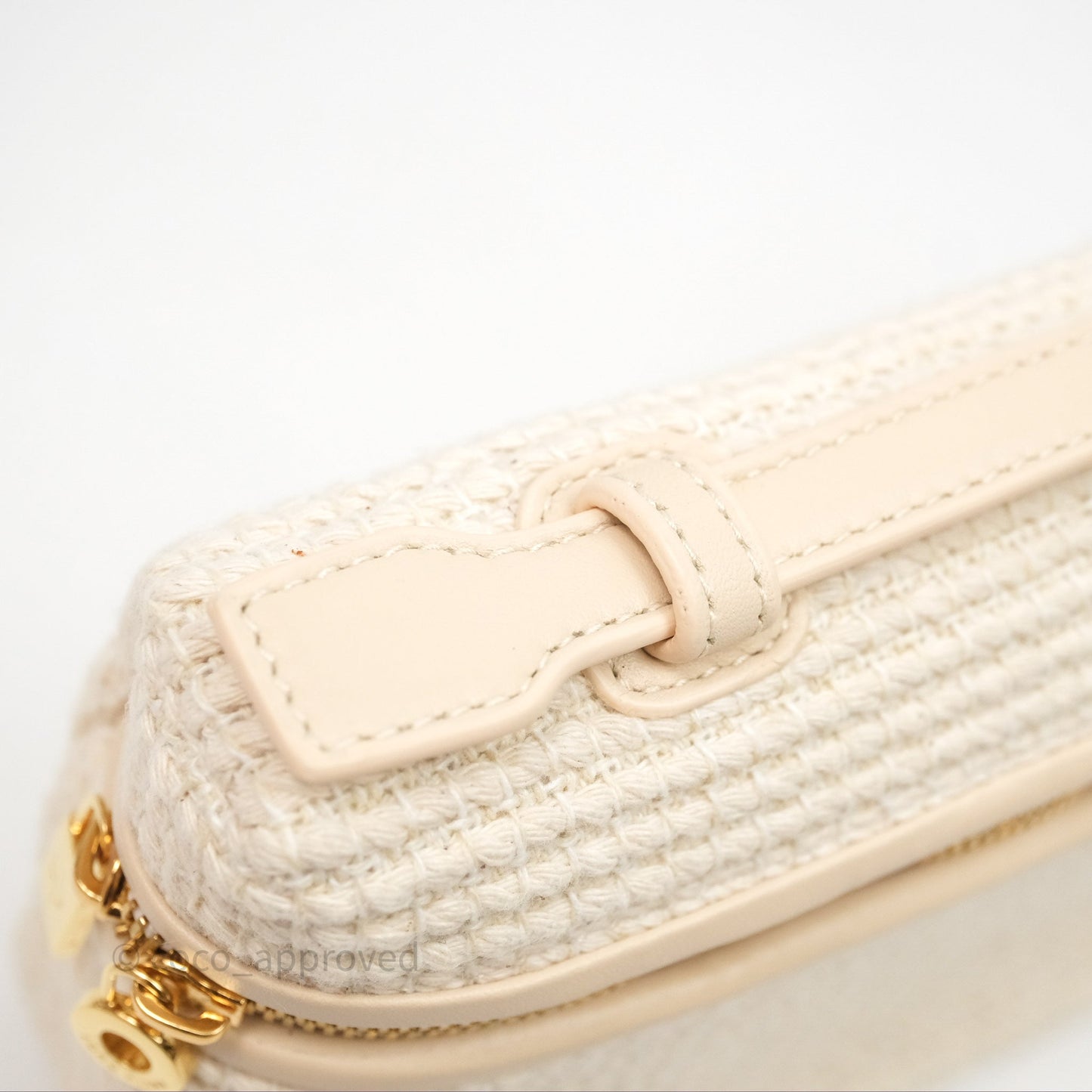 Loro Piana Extra Pocket L19 Beige Cotton-Linen Gold Hardware