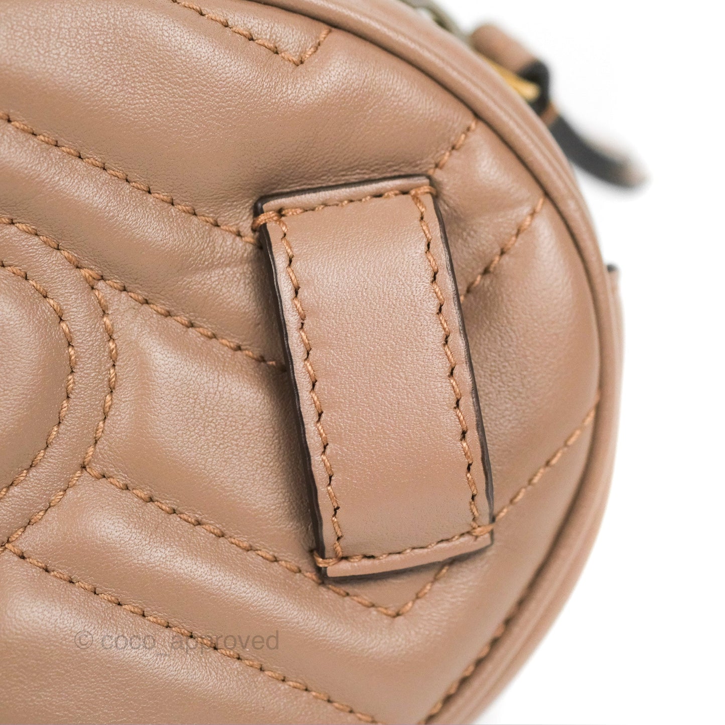 Gucci GG Marmont Matelassé Oval Belt Bag Dusty Pink