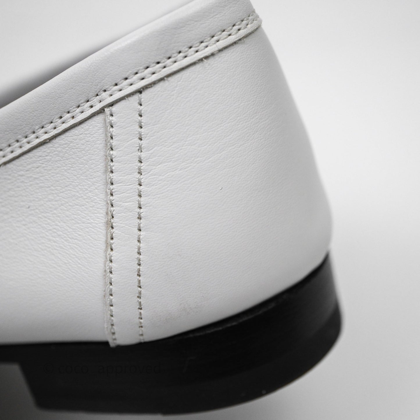 Hermès Royal Loafers White Calfskin Size 38