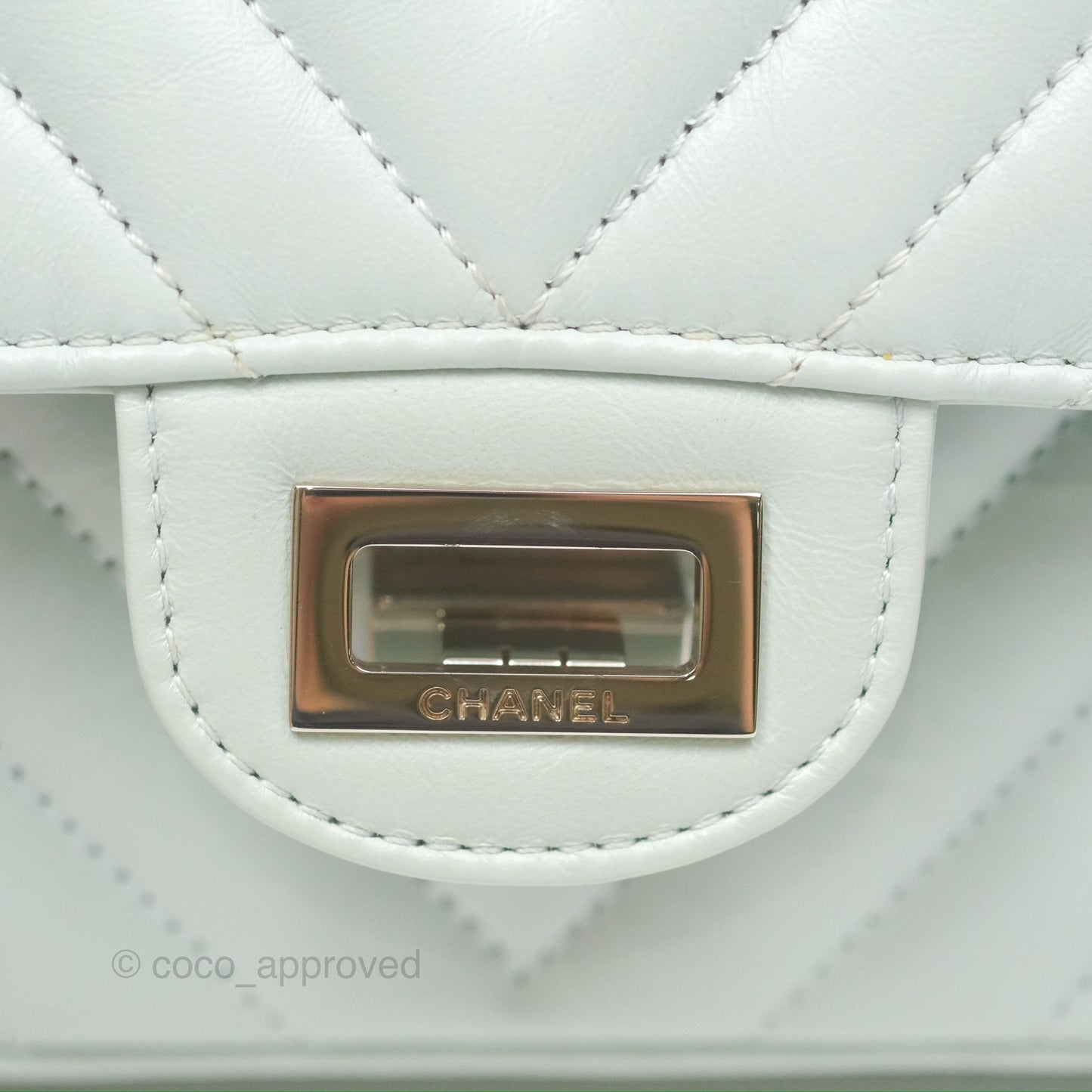 Chanel Mini Reissue 224 Blue Aged Calfskin Silver Hardware