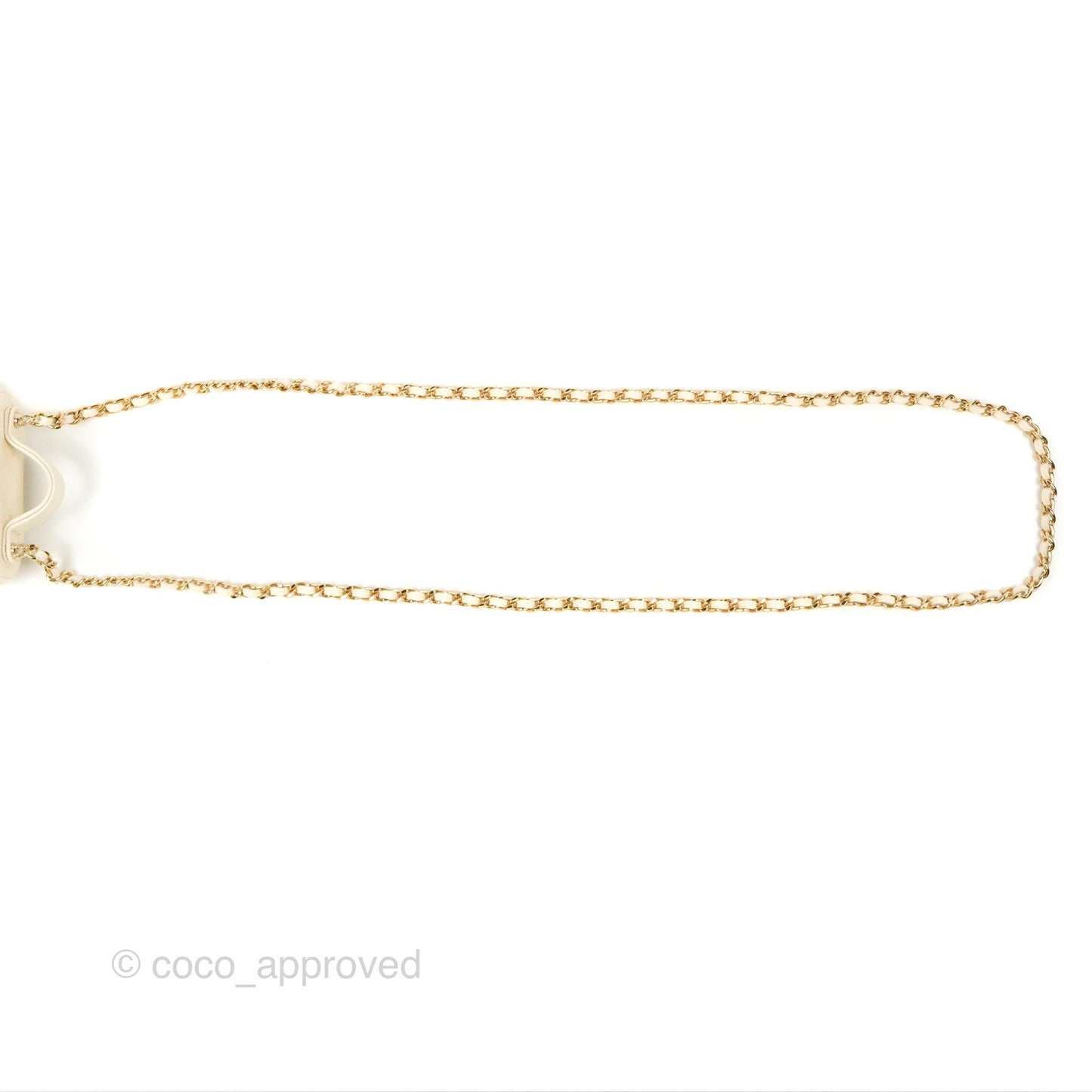 Chanel Quilted Small Handle With Care Vanity Case With Chain White Caviar Gold Hardware