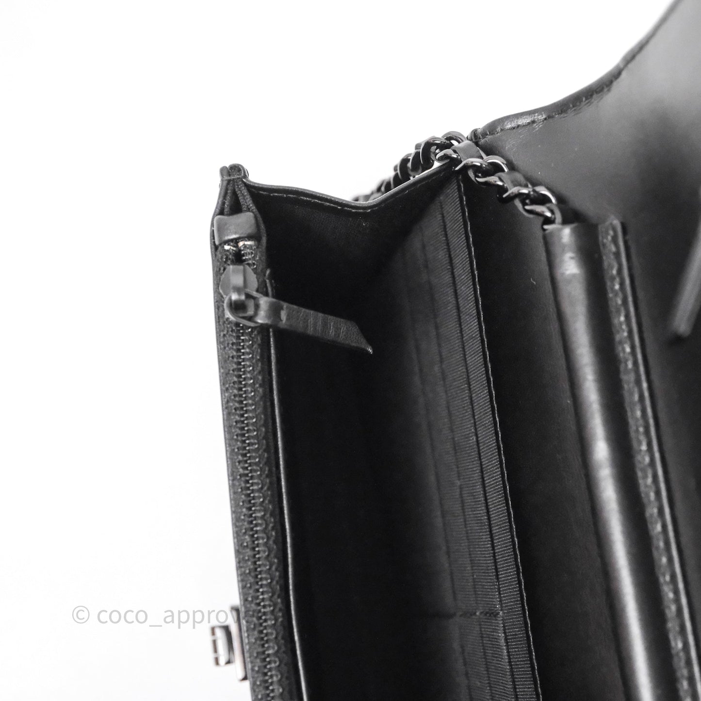 Chanel WOC Chevron Reissue So Black Calfskin