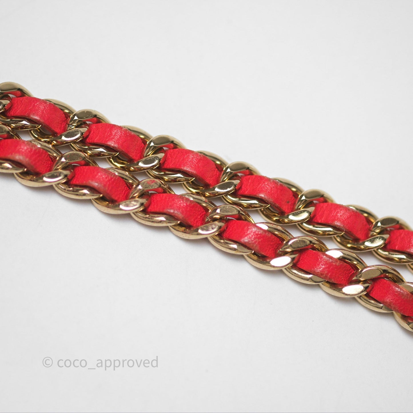 Chanel Mini Quilted Trendy CC Clutch With Chain Red Lambskin Gold Hardware
