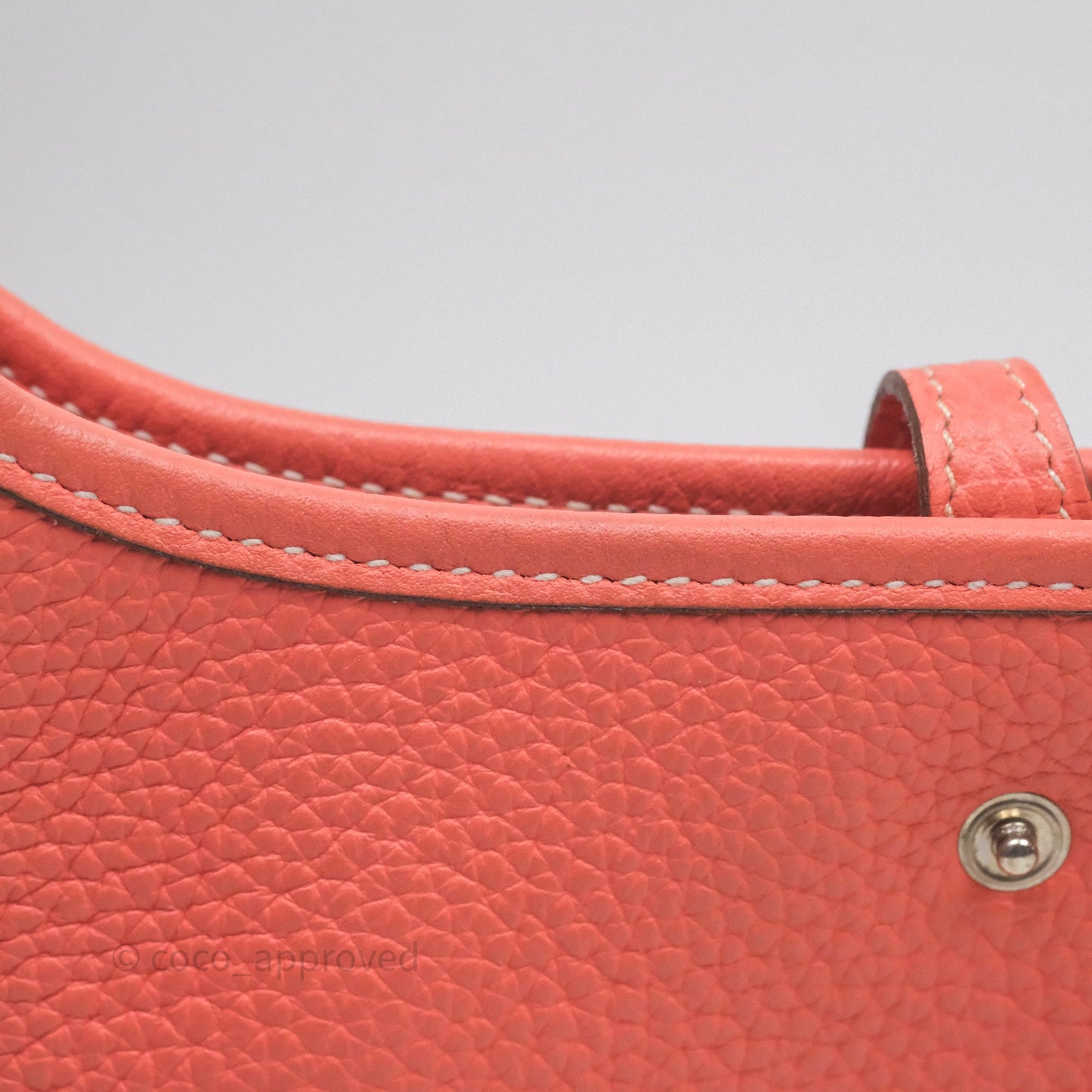 Hermès Mini Evelyne 16 Crevette L5 Clemence Palladium Hardware