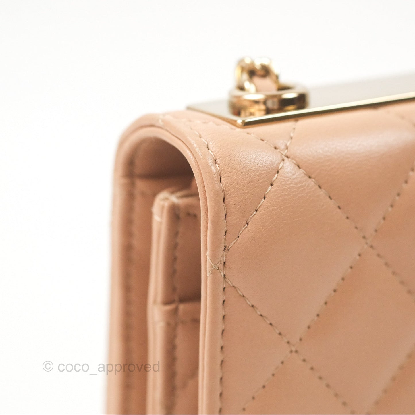 Chanel Trendy CC WOC Quilted Beige Lambskin Gold Hardware