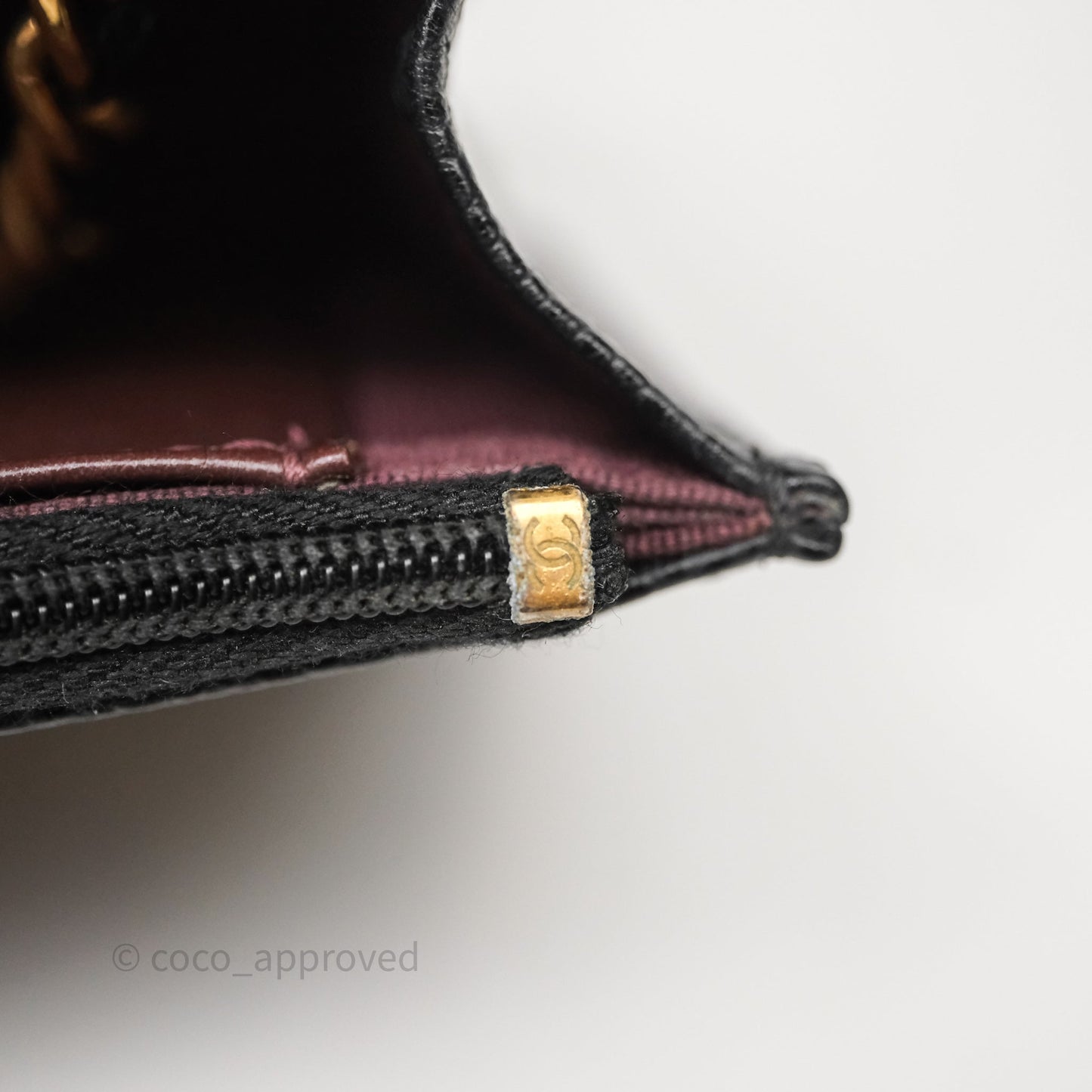 Chanel Classic Wallet On Chain WOC Quilted Black Caviar Gold Hardware