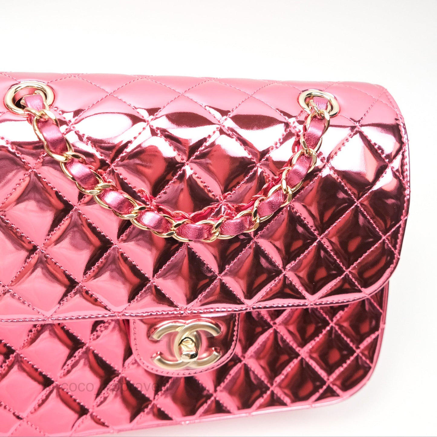 Chanel Small Flap Star Backpack Metallic Pink Mirror Calfskin Gold Hardware 24C