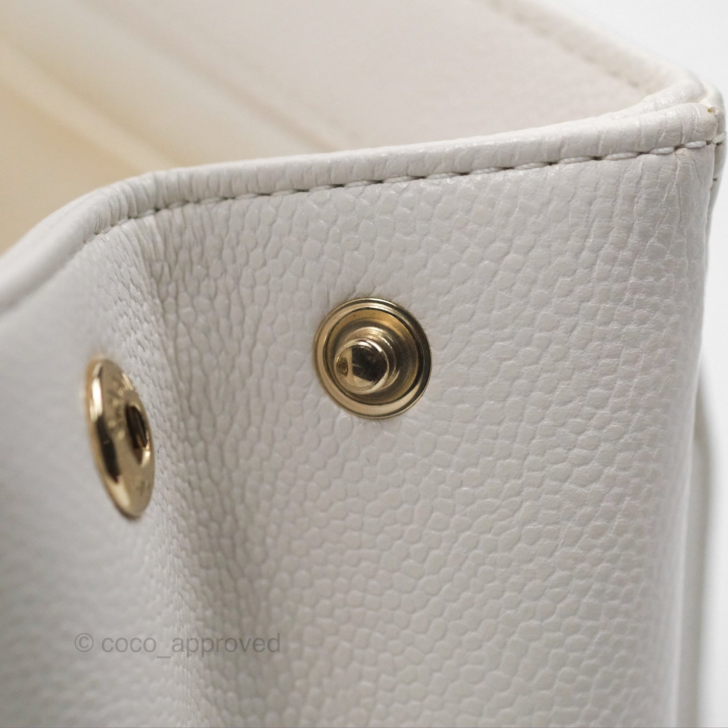 Chanel Quilted Small Business Affinity Flap White Caviar Gold Hardware