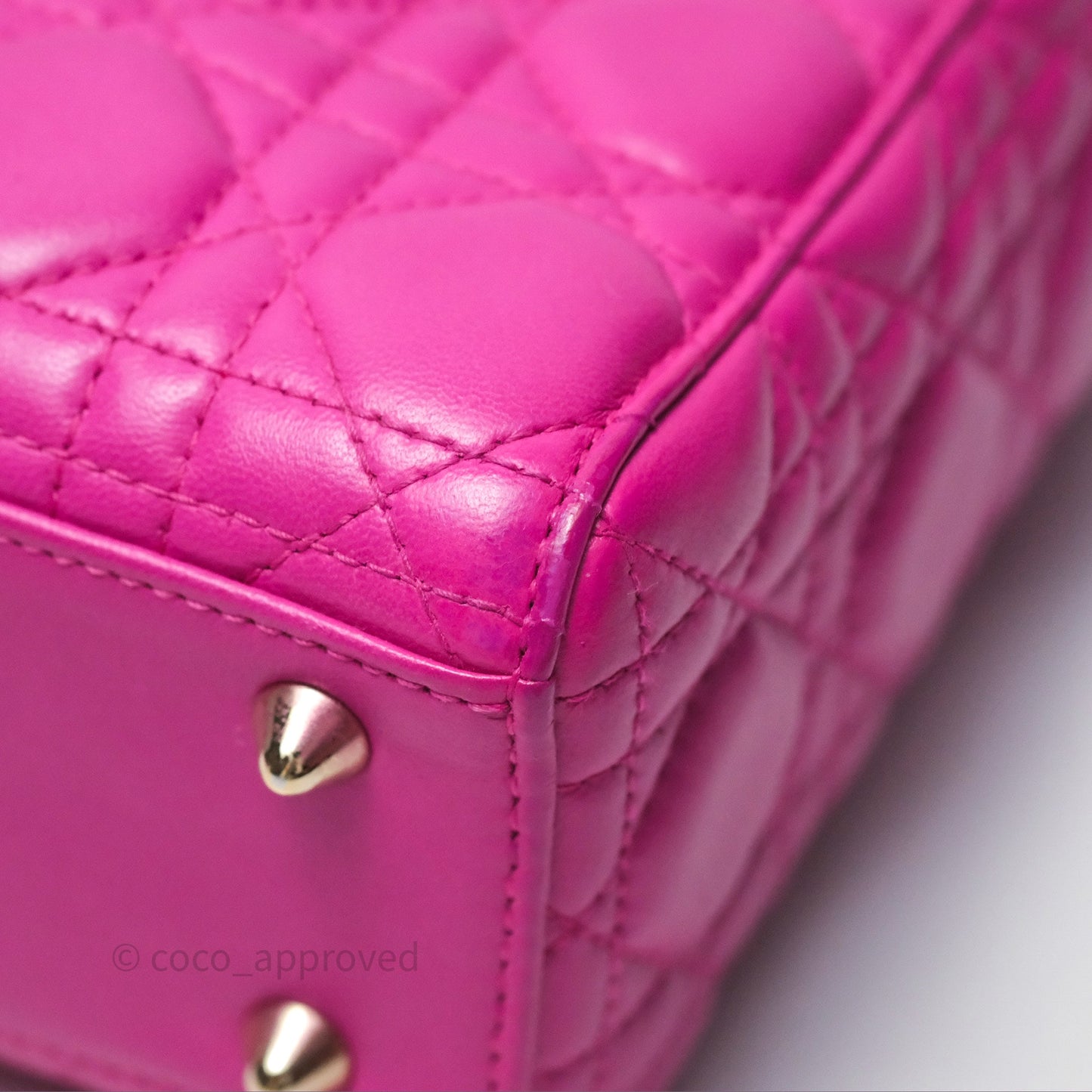 Christian Dior Small Lady Dior My ABCDior Magenta Cannage Lambskin