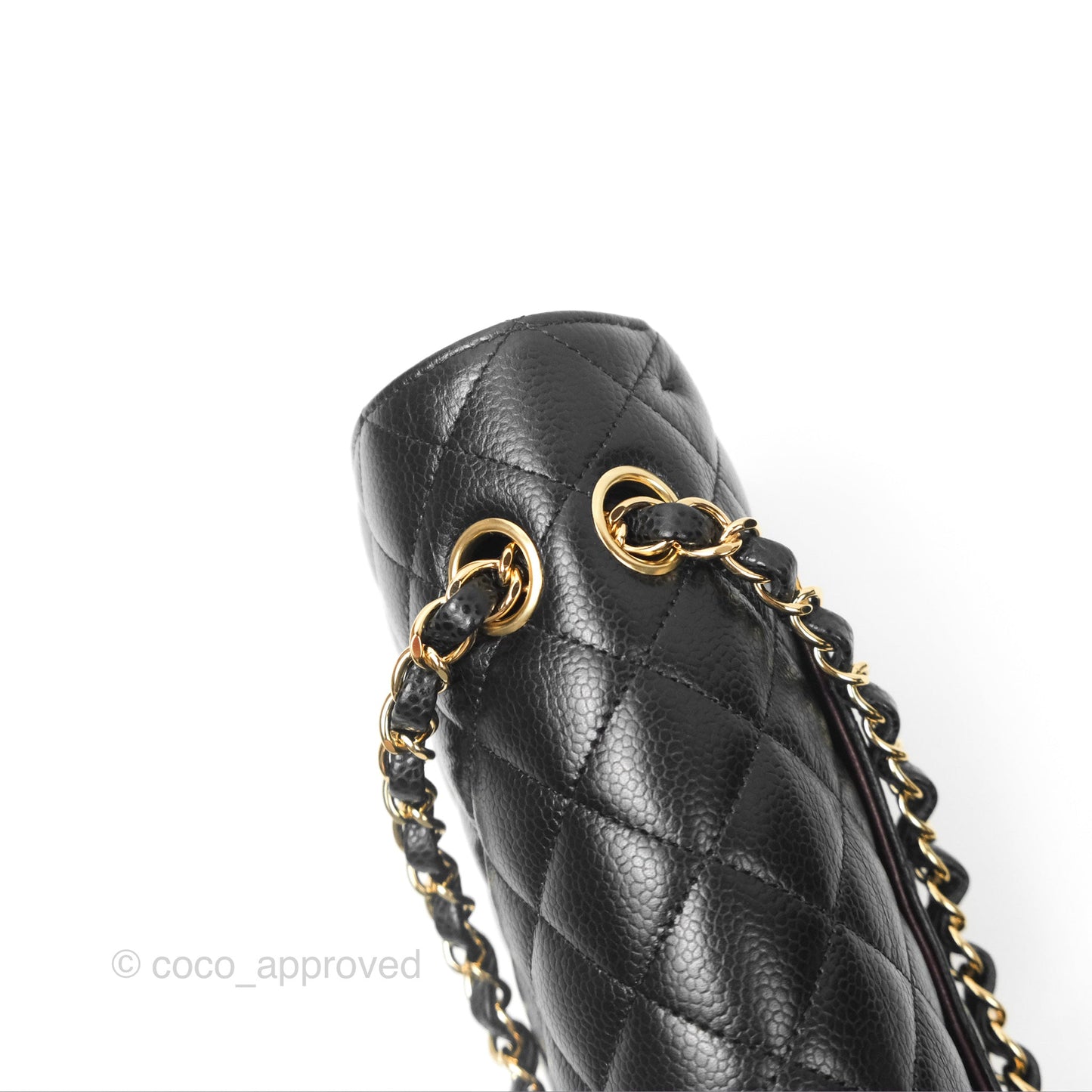 Chanel Classic M/L Medium Flap Quilted Black Caviar Gold Hardware
