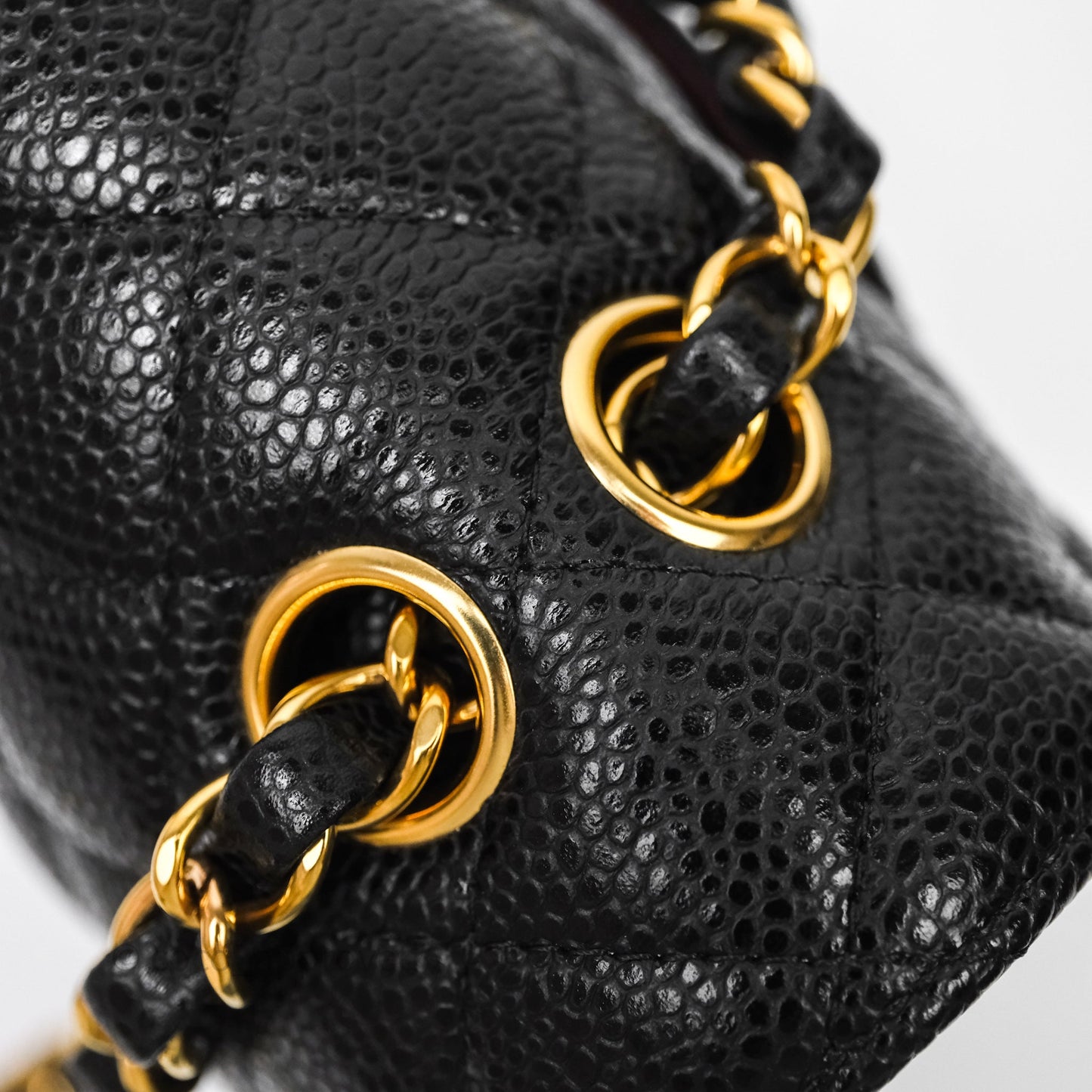 Chanel Small Classic Flap Quilted Black Caviar Gold Hardware