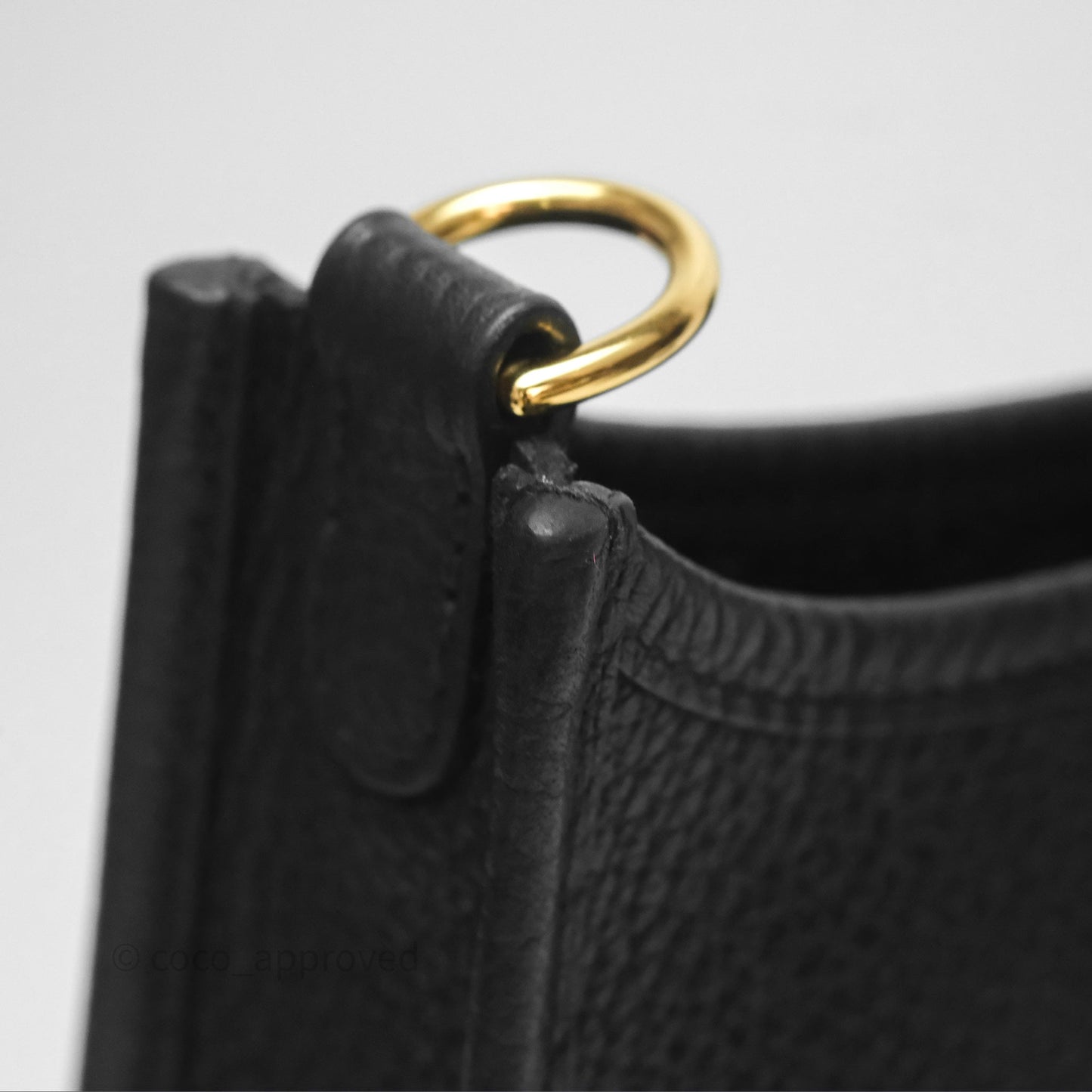 Hermès Mini Evelyne 16 Noir 89 Clemence Gold Hardware