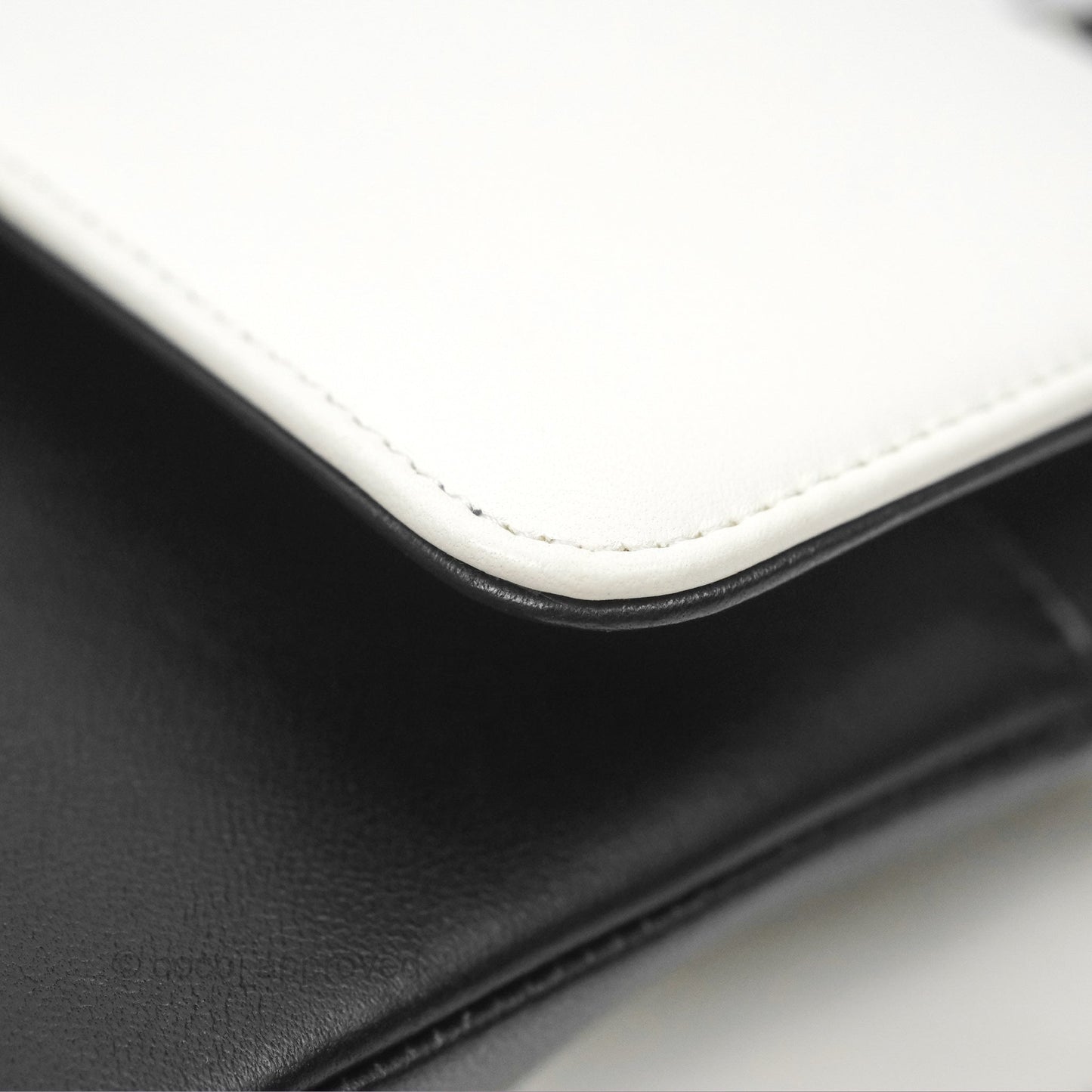 Chanel Medium Flap Black & White Lambskin Gold Hardware