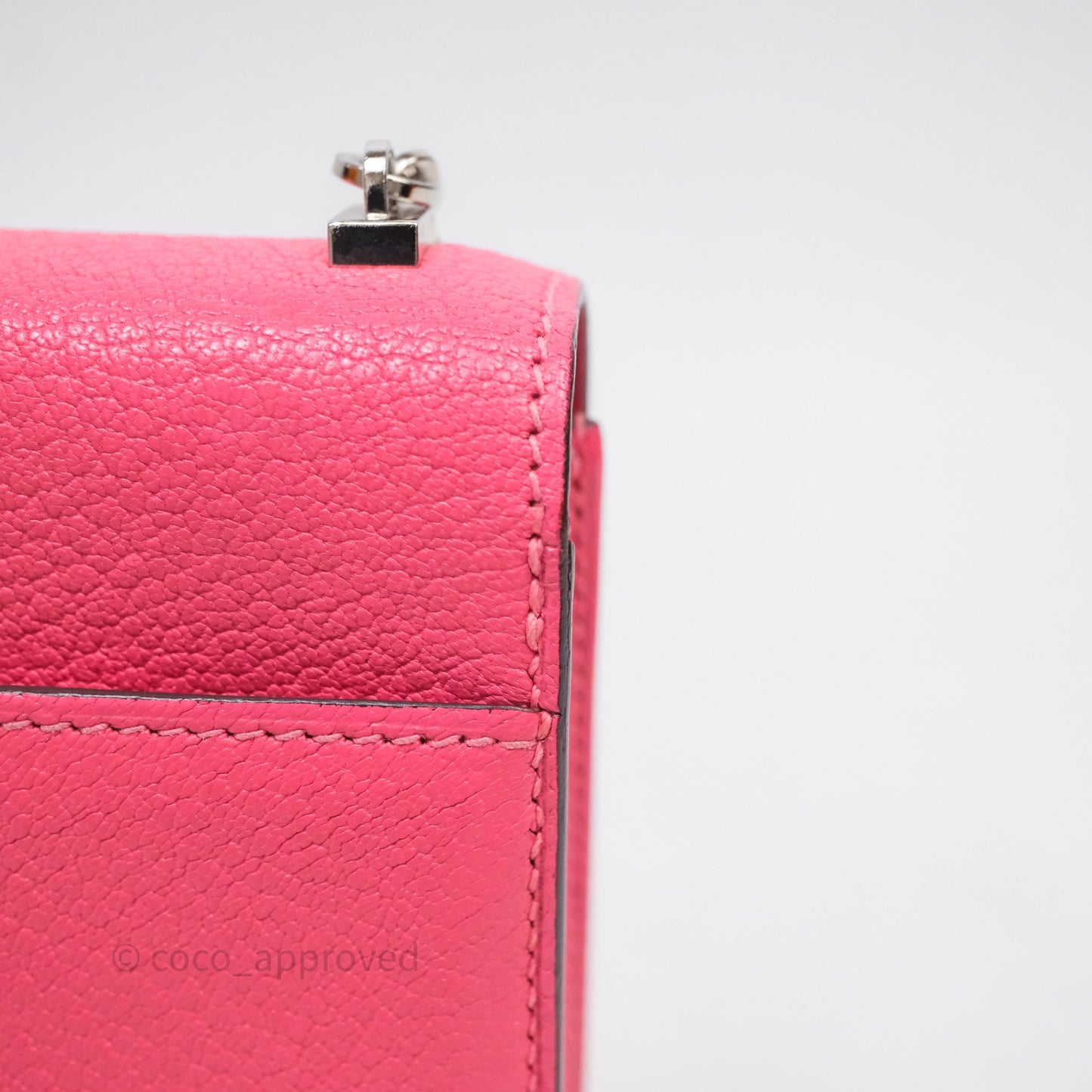 Hermès Mini Verrou Chaine Bag Rose Lipstick U5 Chevre Mysore Palladium Hardware