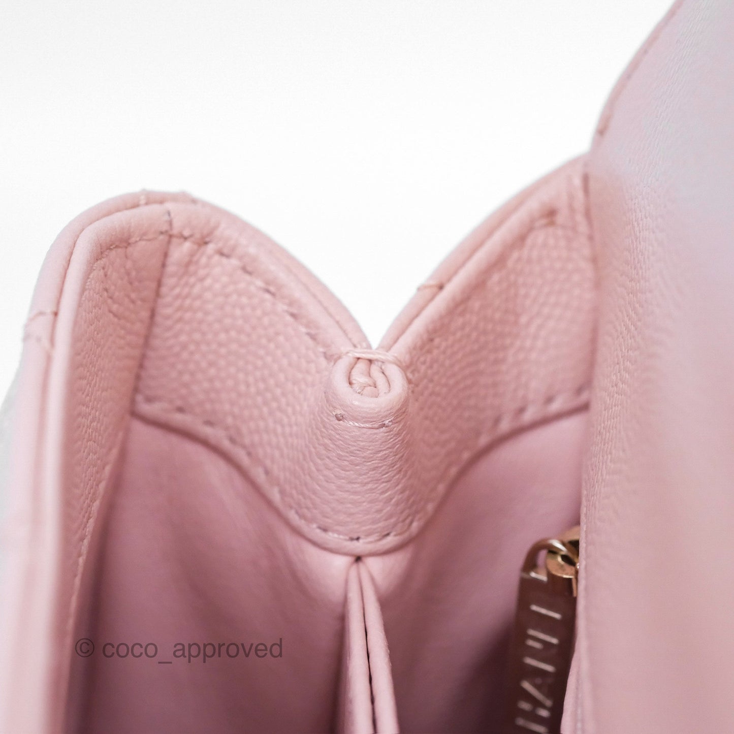 Chanel Small Coco Handle Pink Caviar Gold Hardware