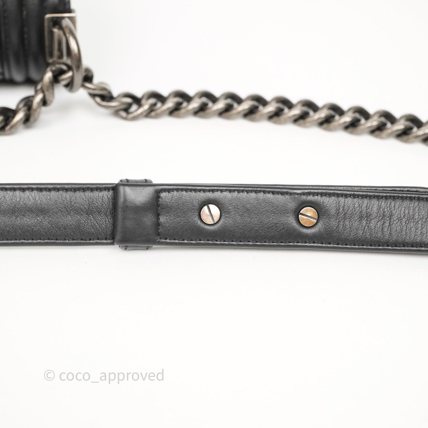 Chanel Quilted Medium Boy Black Lambskin Ruthenium Hardware
