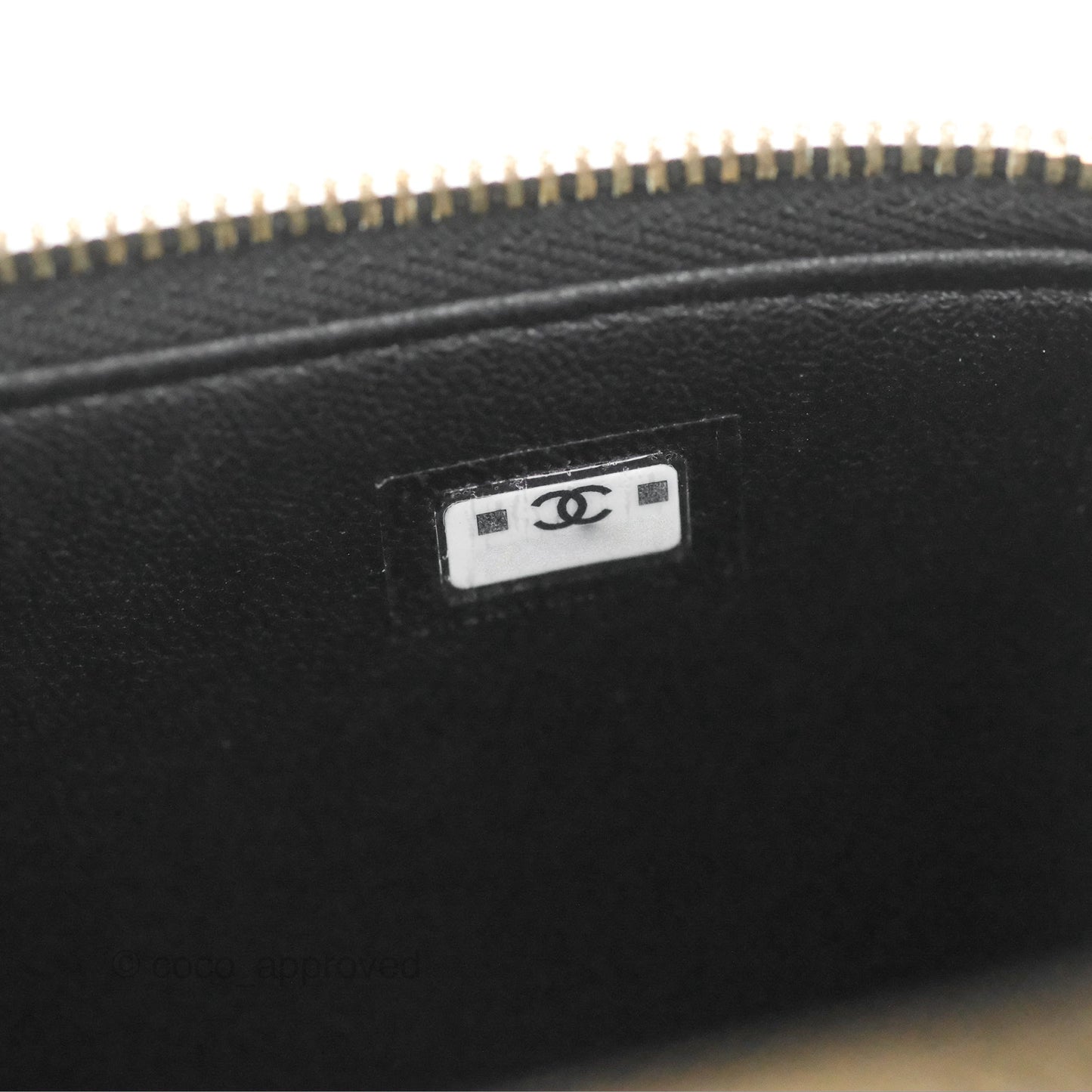 Chanel Metal Handle Vanity Rectangular Black Lambskin Gold Hardware 23A