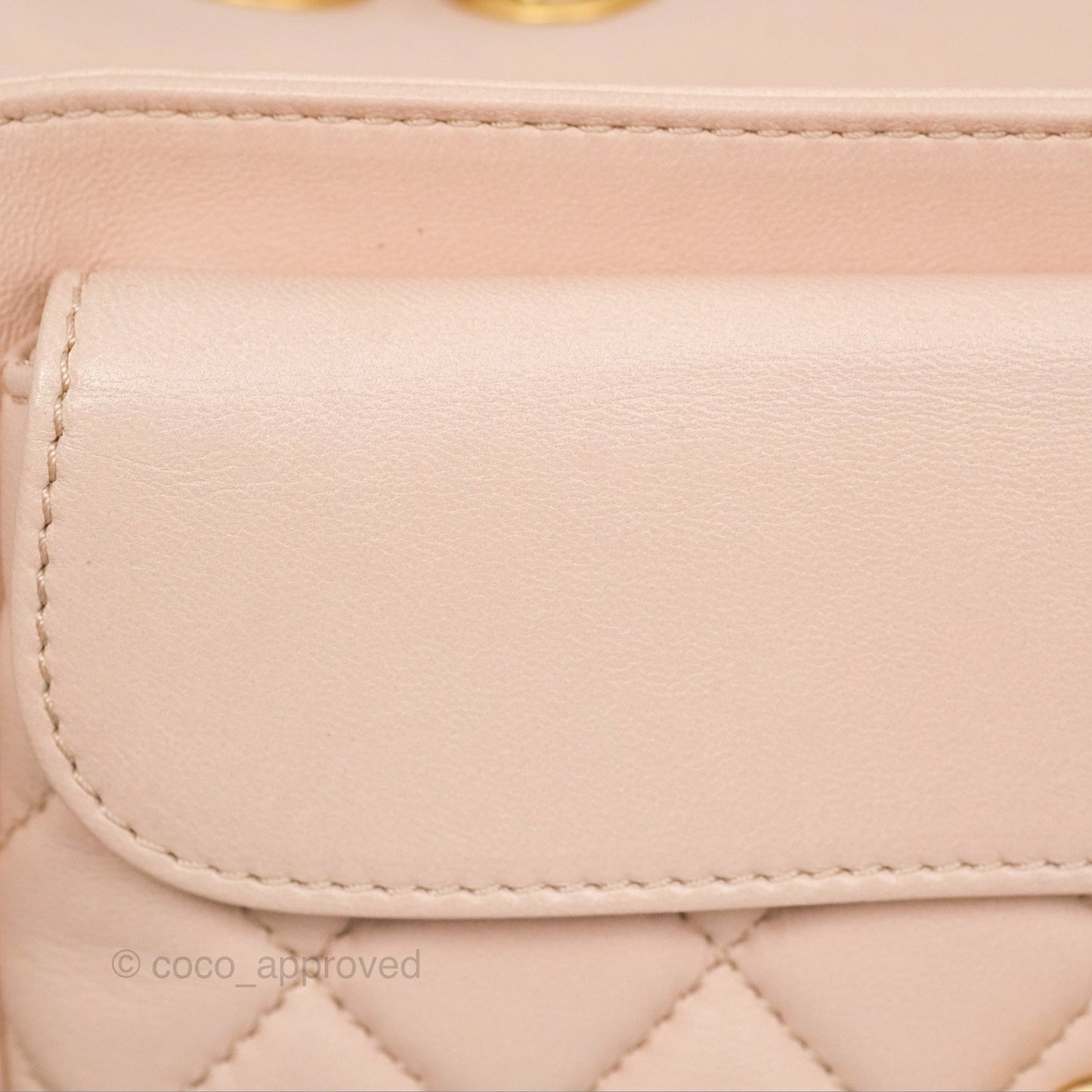 Chanel Flap Bag Pink Aged Gold Hardware