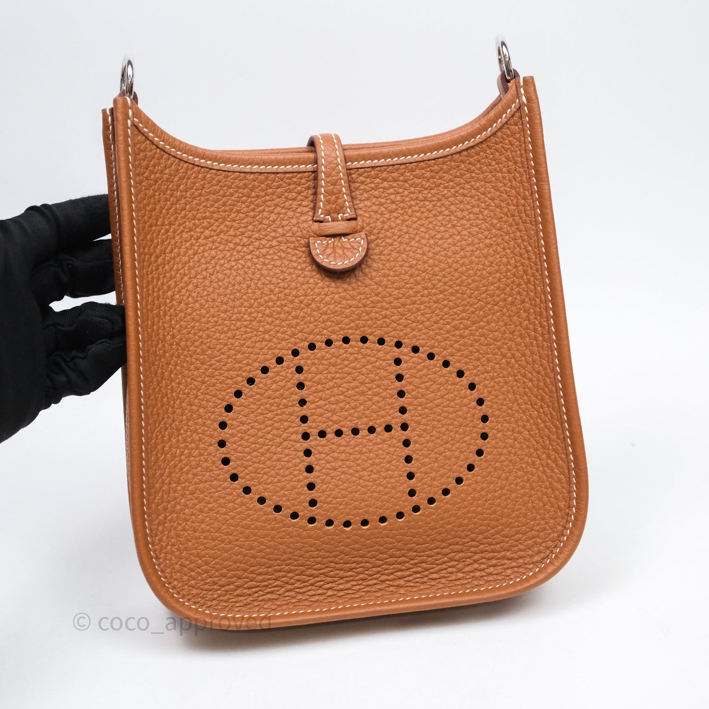 Hermès Mini Evelyne 16 Gold 37 Clemence Palladium Hardware