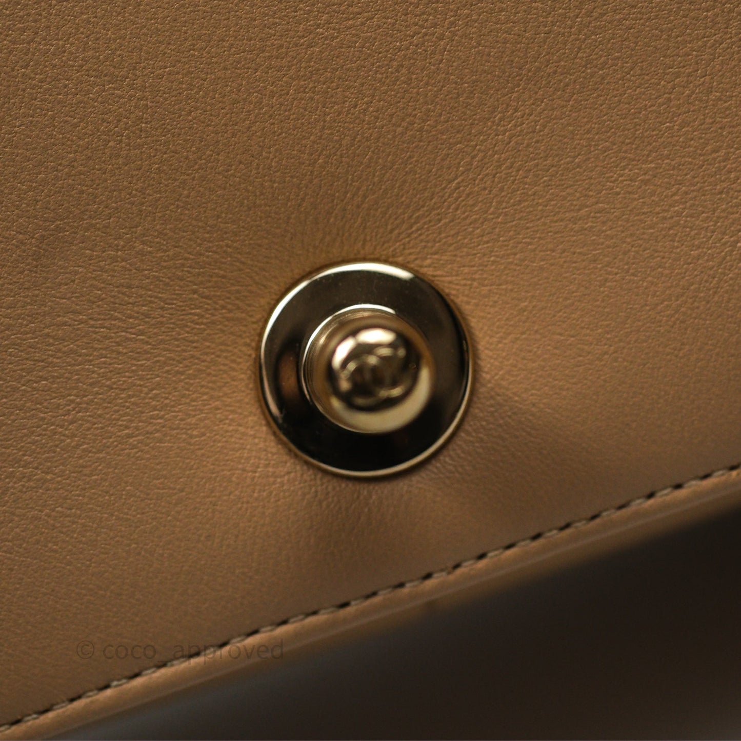 Chanel Boy Quilted Medium Beige Calfskin Gold Hardware