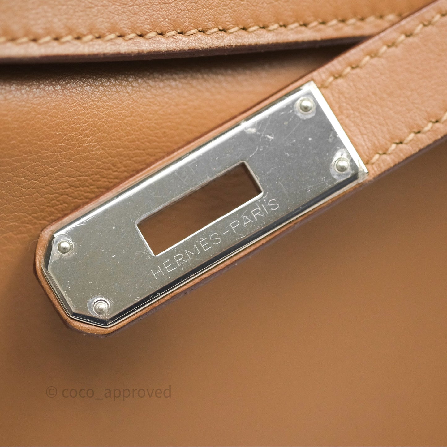 Hermès Kelly 35 Retourne Chai 0M Evercolor Palladium Hardware