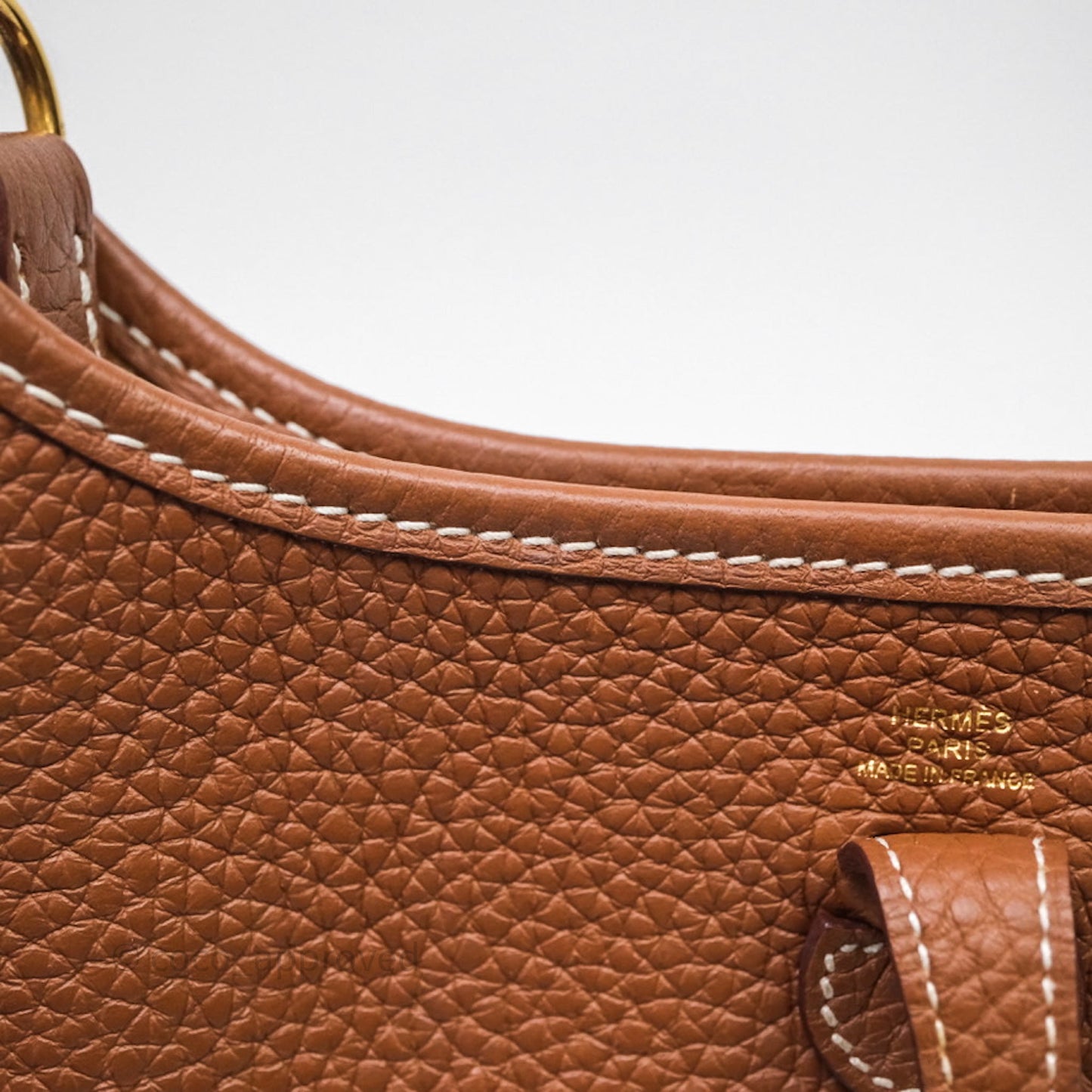 Hermès Mini Evelyne 16 Gold Clemence Gold Hardware