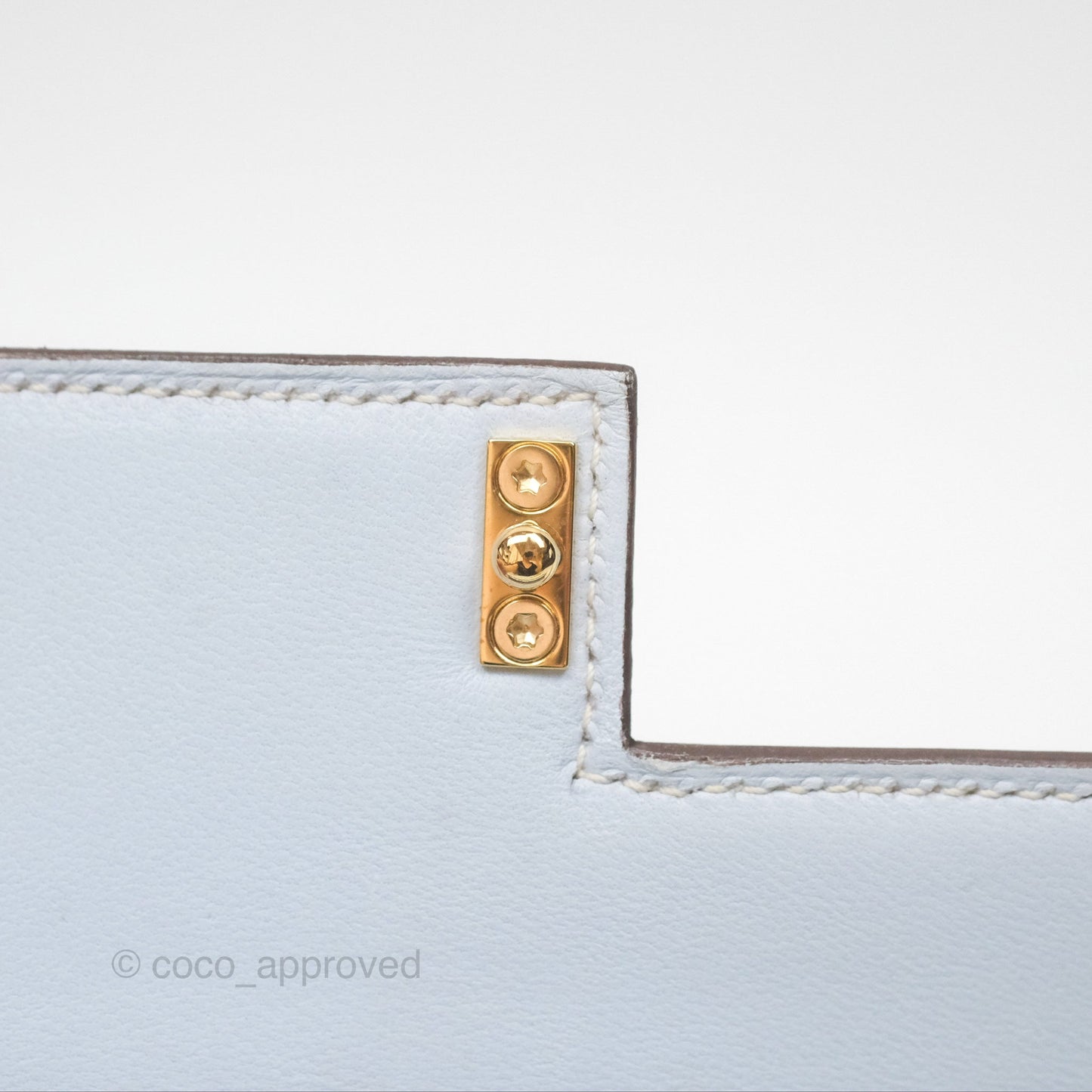 Hermes Mini Verrou Bleu Brume Chèvre Mysore Gold Hardware