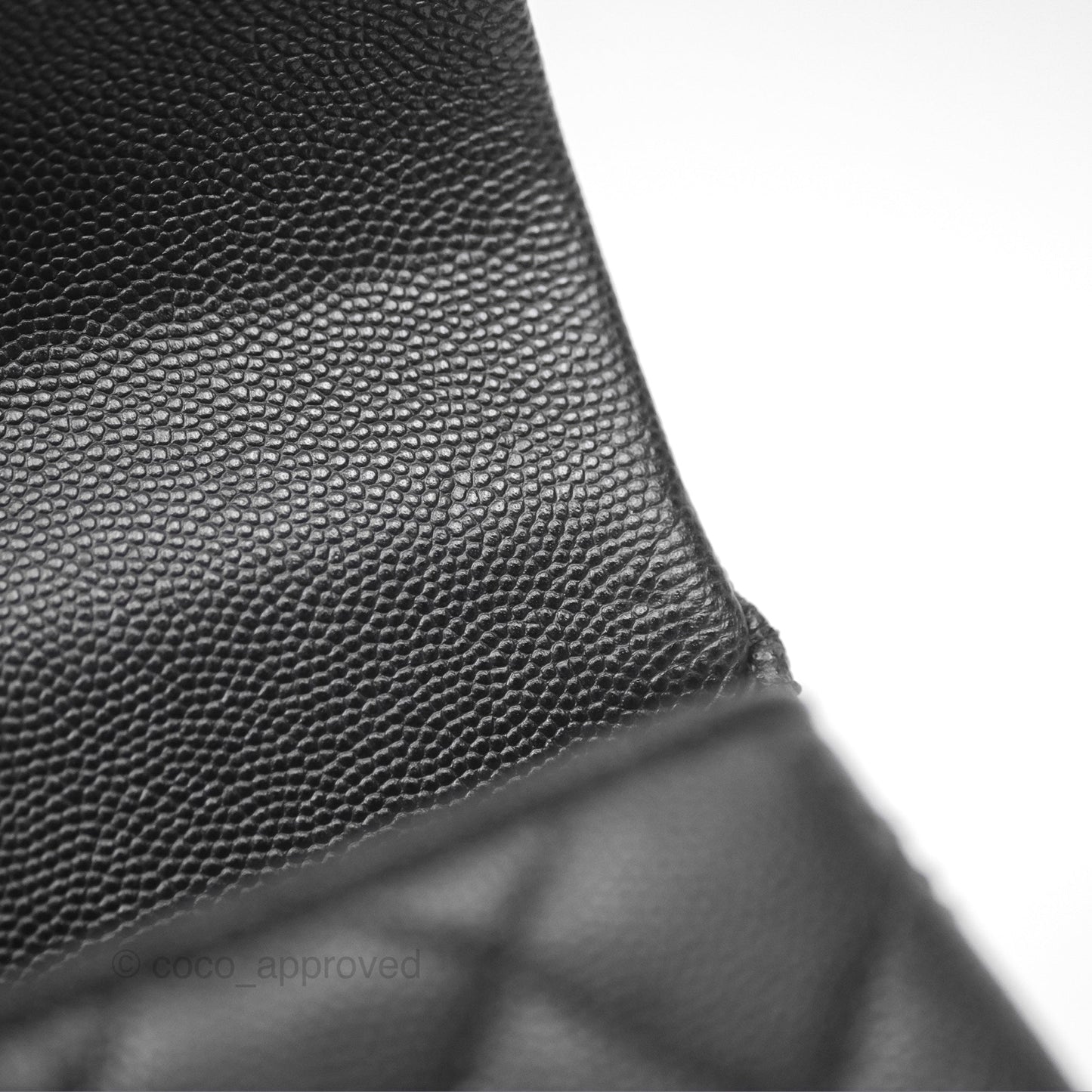 Chanel Small Coco Handle Quilted Black Caviar Aged Gold Hardware Lizard Handle