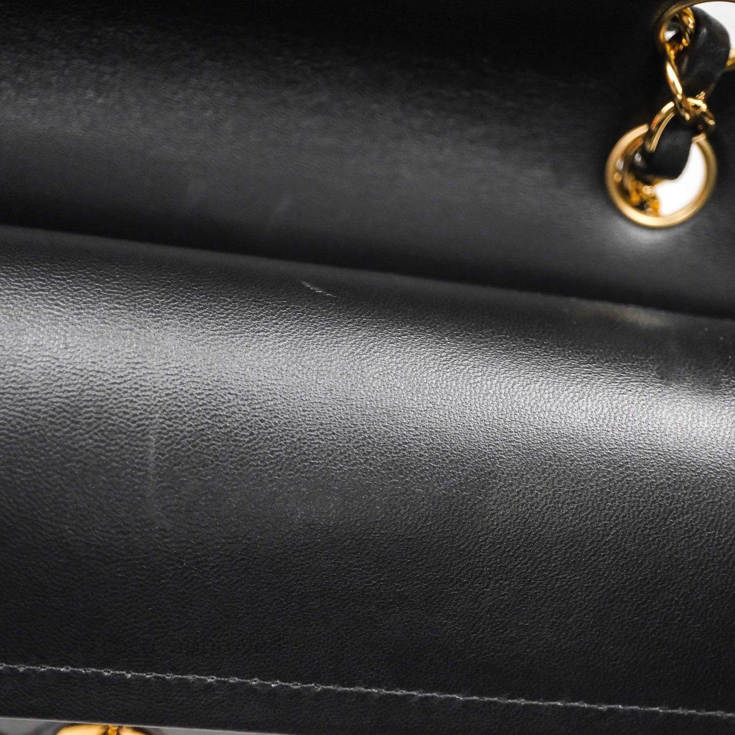 Chanel Small Classic Flap Quilted Black Lambskin Gold Hardware