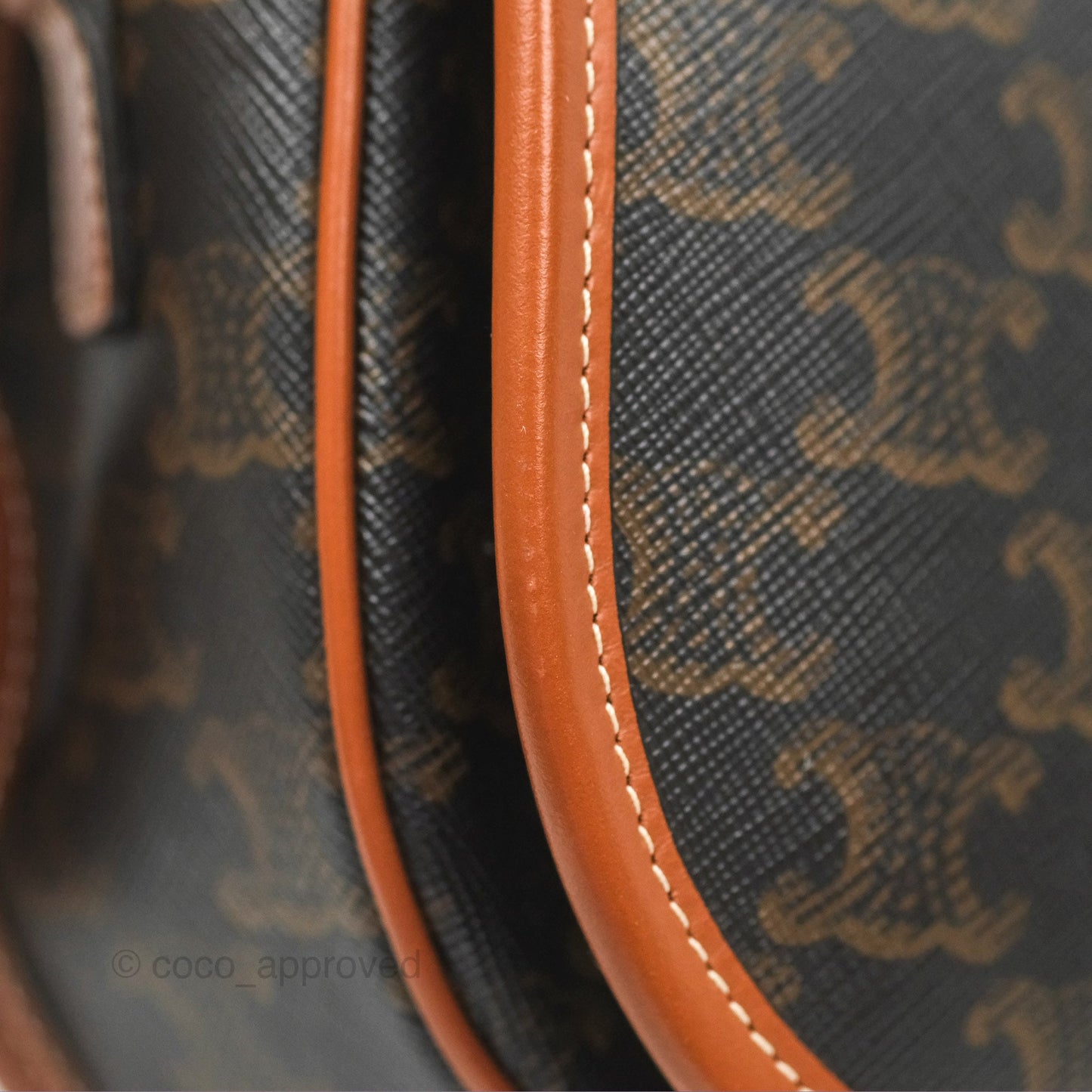 Celine Medium Folco Bag Triomphe Canvas Tan