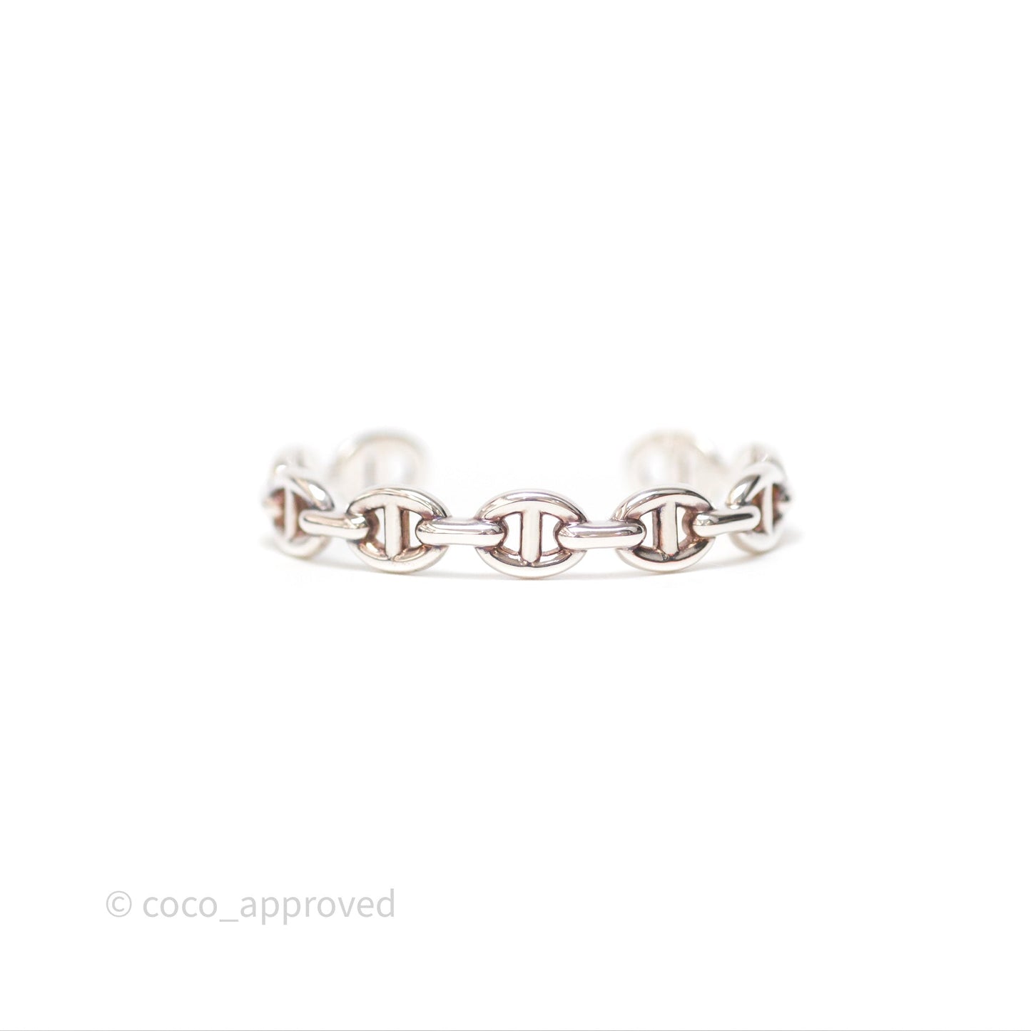 Hermès Chaine d'Ancre Bracelet Silver Hardware Size SH