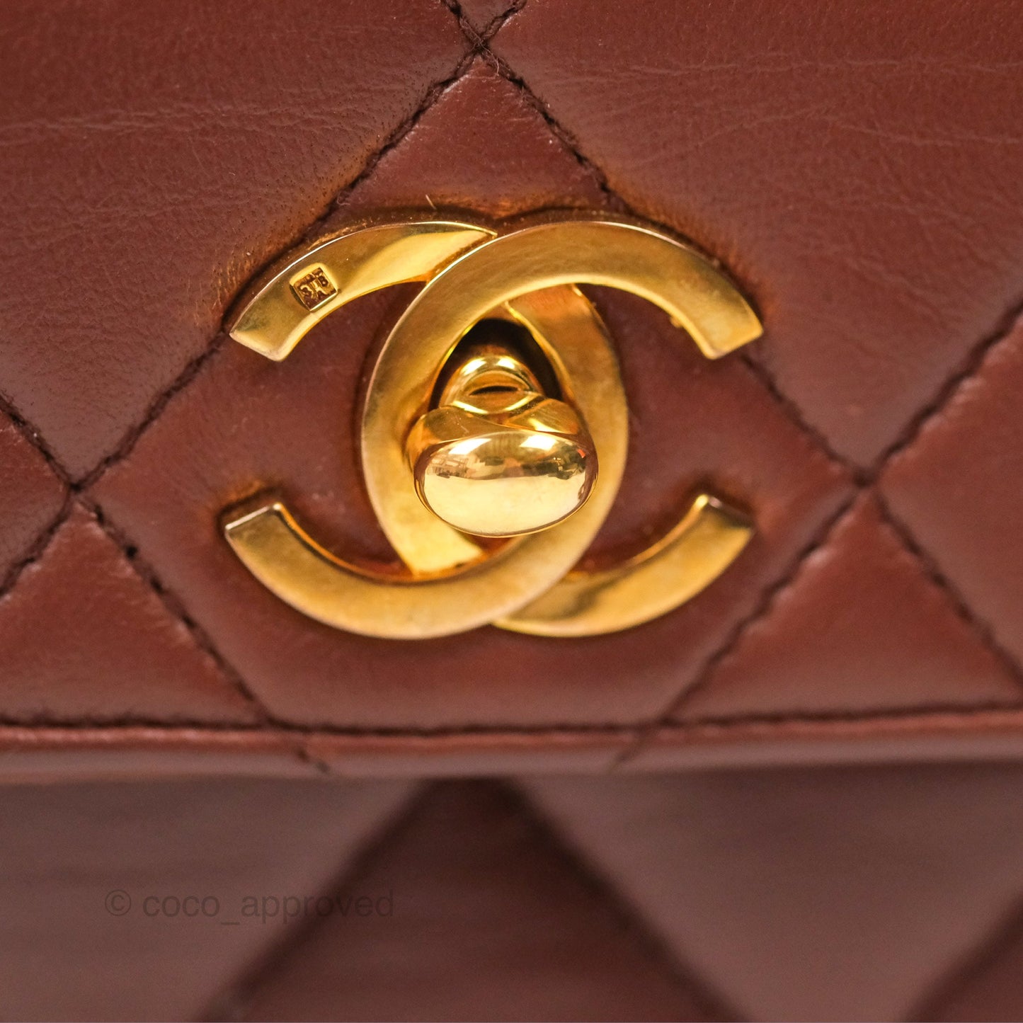 Chanel Vintage CC Duma Backpack Brown Lambskin 24K Gold Hardware