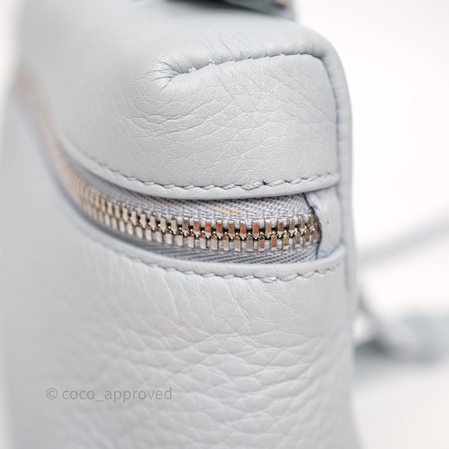 Loro Piana Extra Pocket L19 Light Blue Grained Calfskin