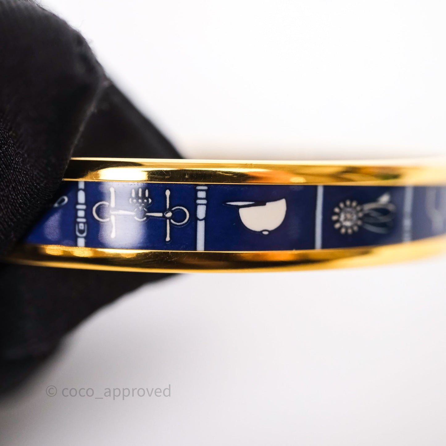Hermès Bangle Blue Gold Hardware