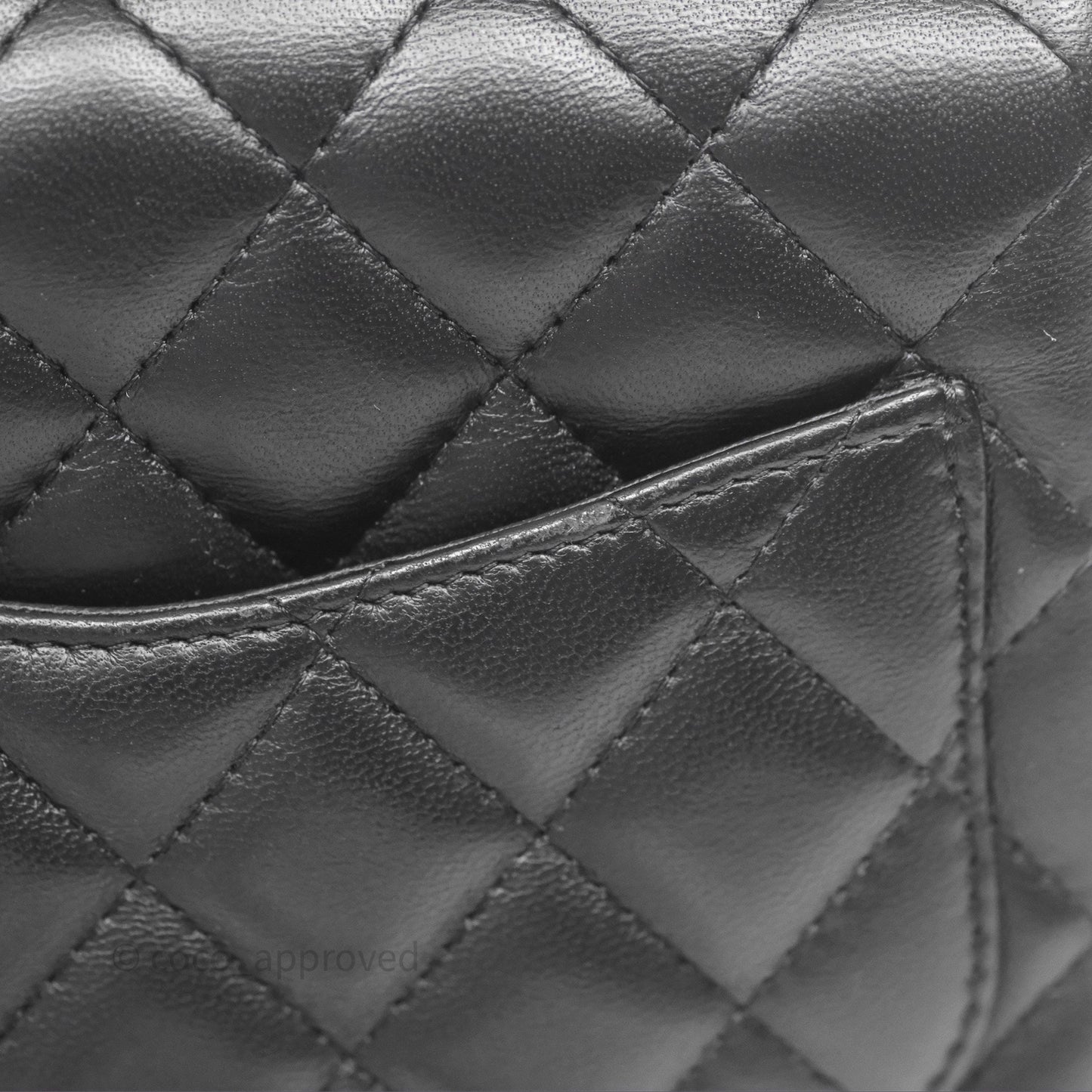 Chanel Mini Square Flap Quilted Black Lambskin Gold Hardware